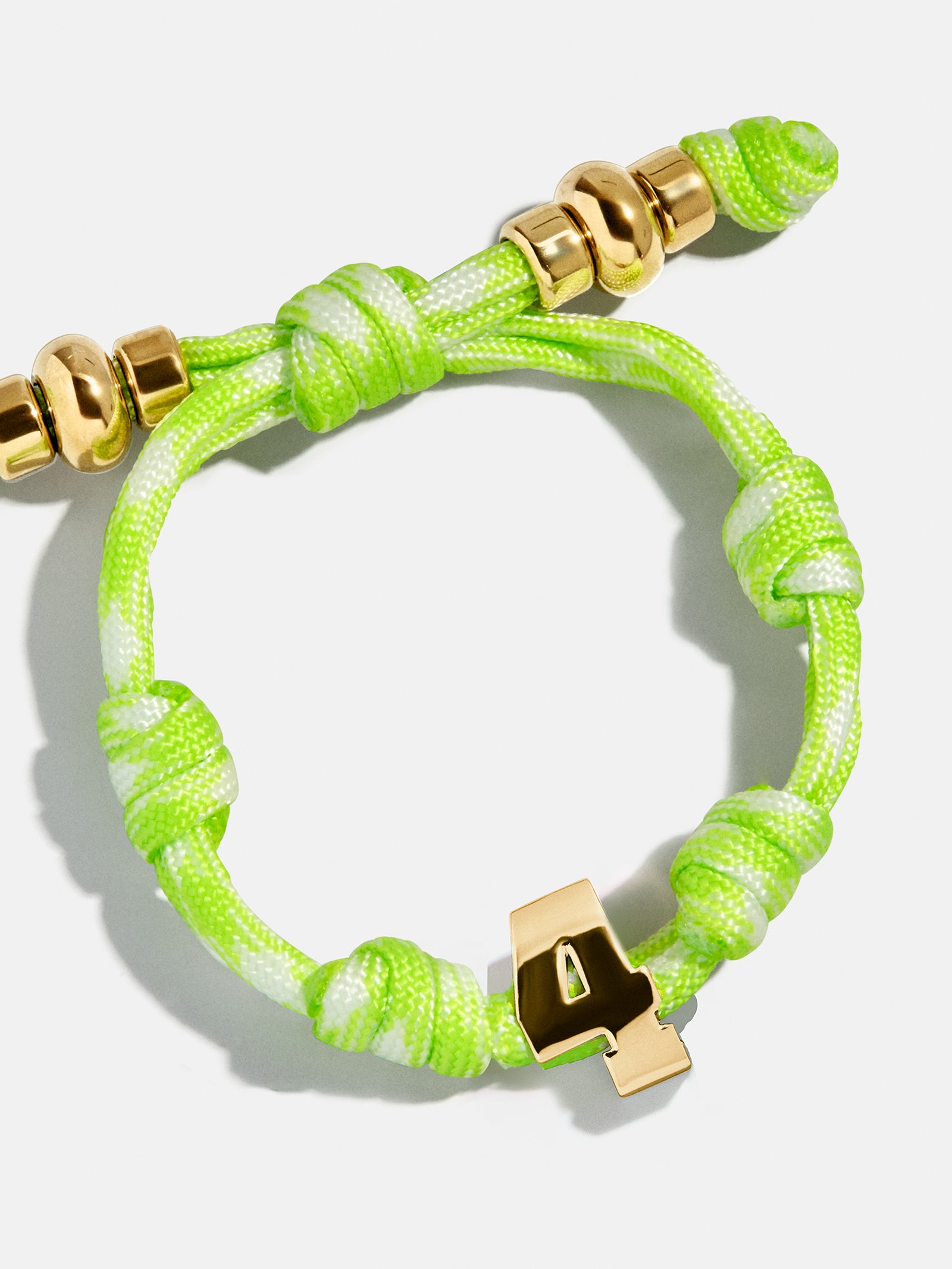 Knotty Varsity Number Custom Bracelet - Lime Green Single Digit-Blues Comming