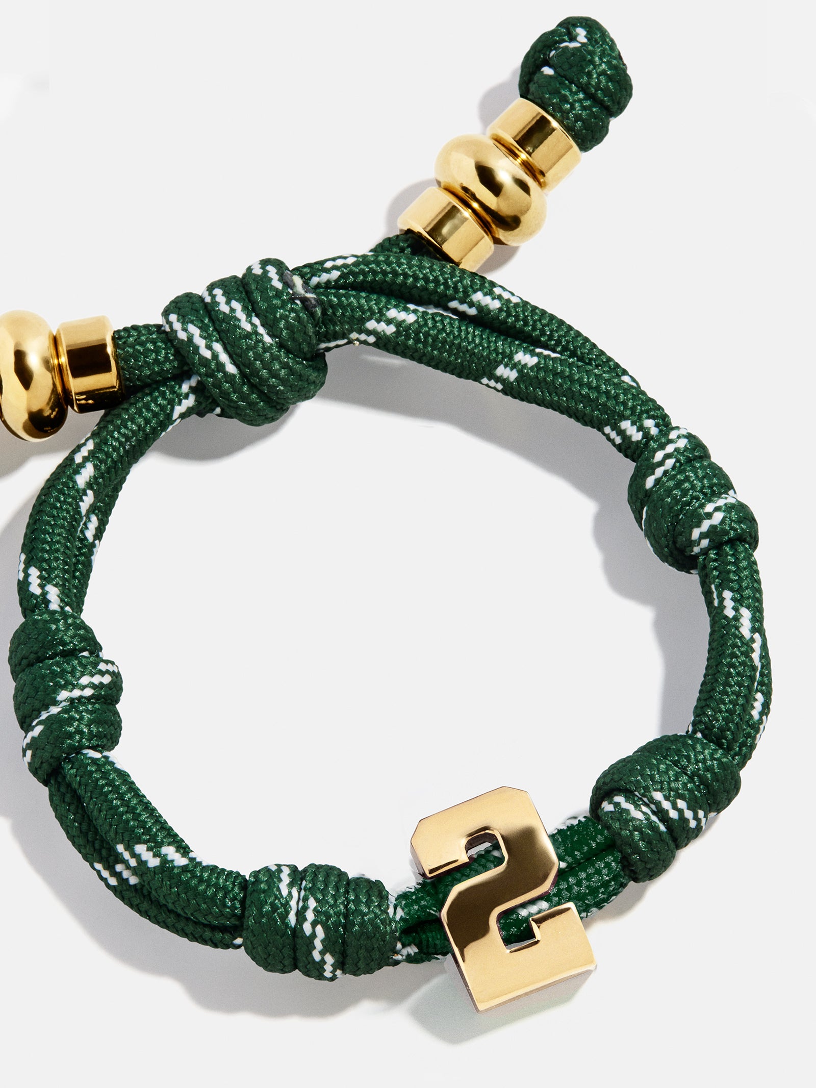 Knotty Varsity Number Custom Bracelet - Dark Green Single Digit-Blues Comming