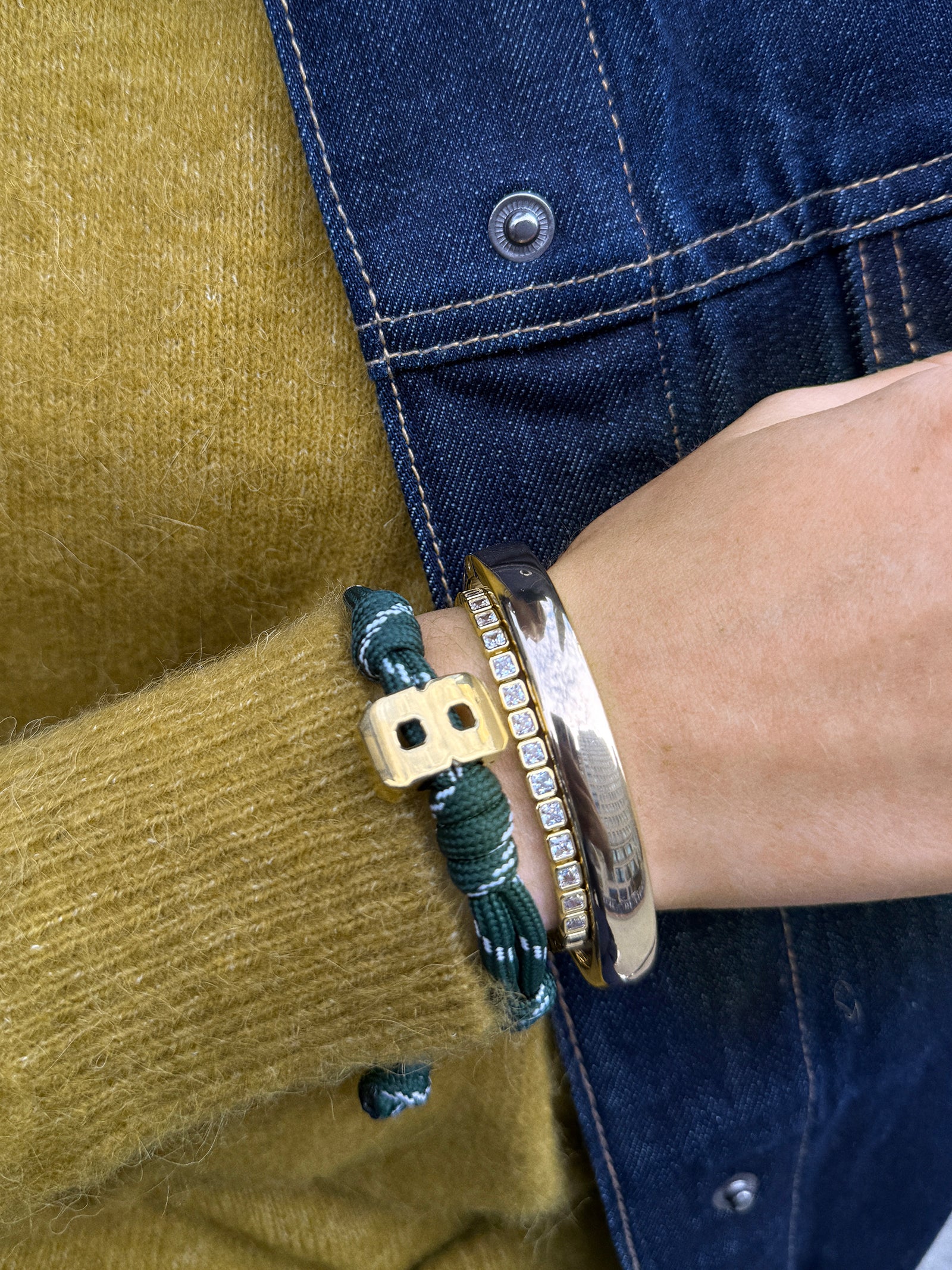 Knotty Varsity Number Custom Bracelet - Dark Green Single Digit-Blues Comming