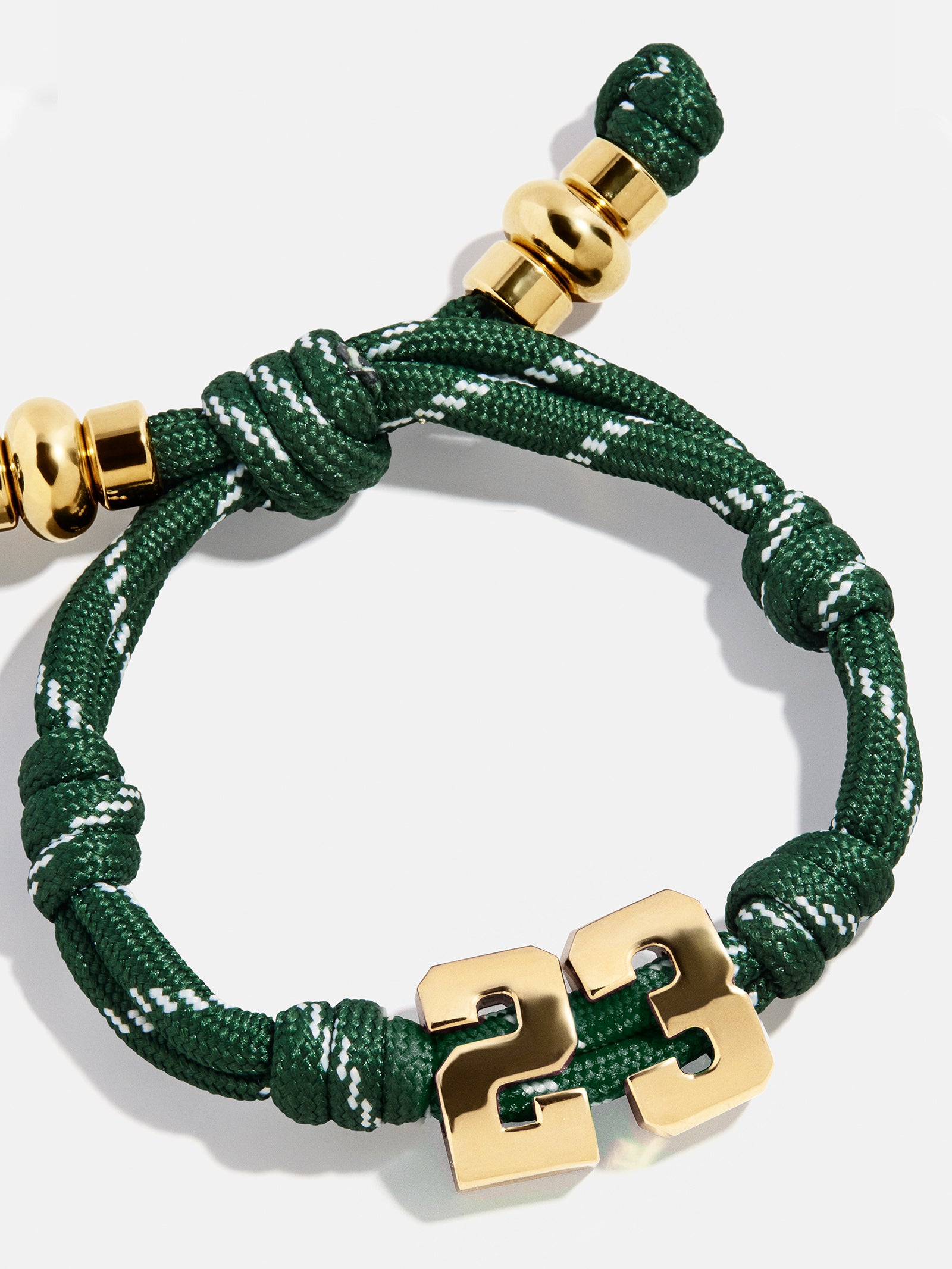 Knotty Varsity Number Custom Bracelet - Dark Green Double Digit-Blues Comming