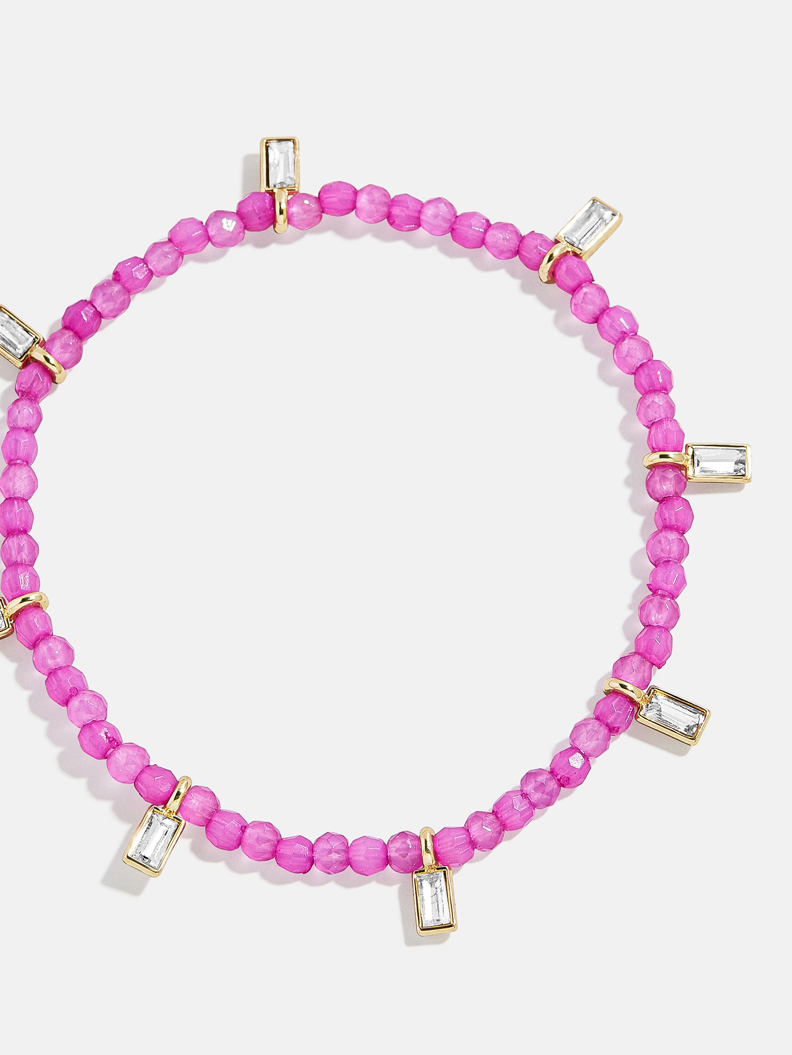Crystal Beaded Bracelet - Magenta-Blues Comming