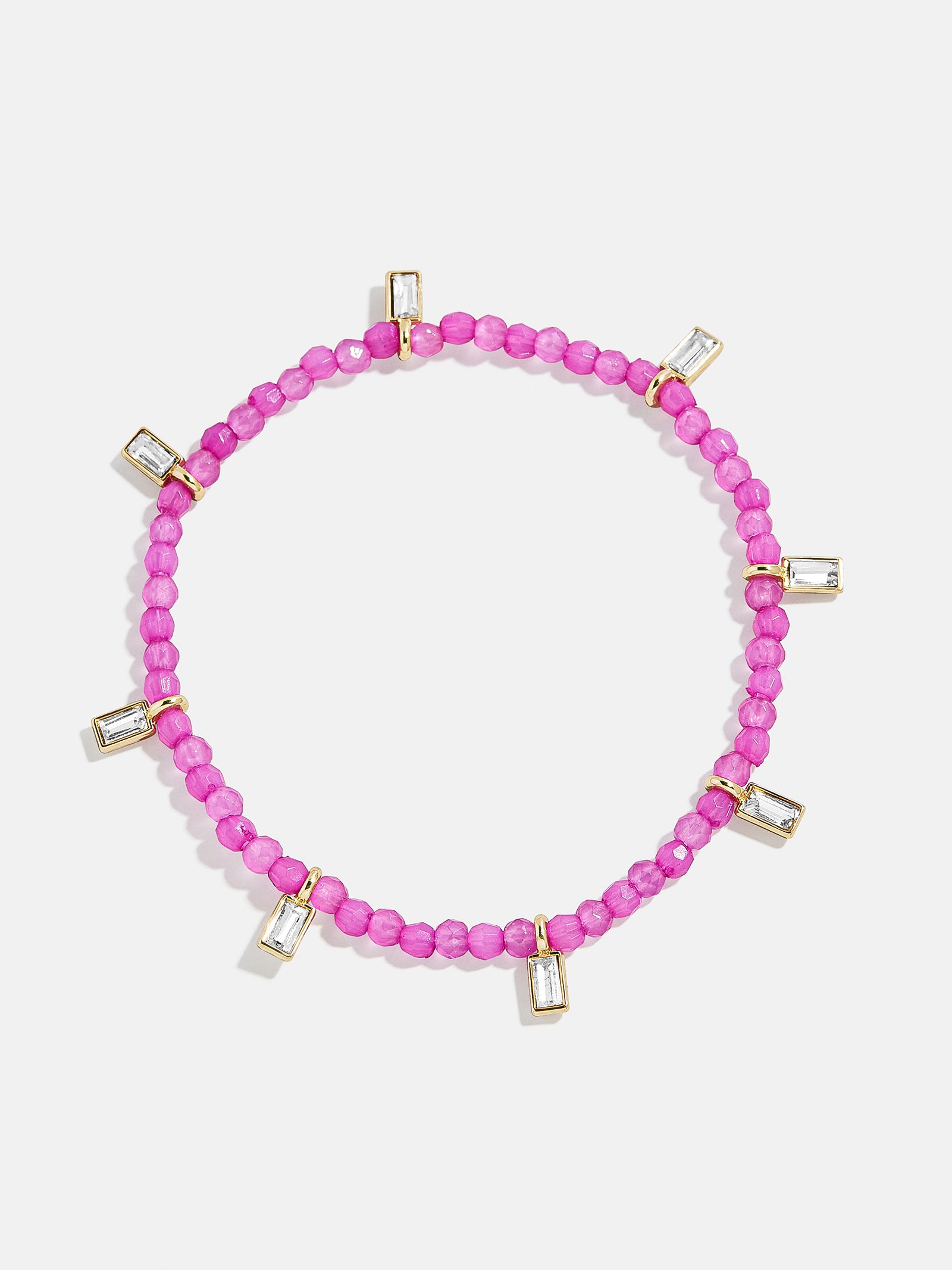 Crystal Beaded Bracelet - Magenta-Blues Comming