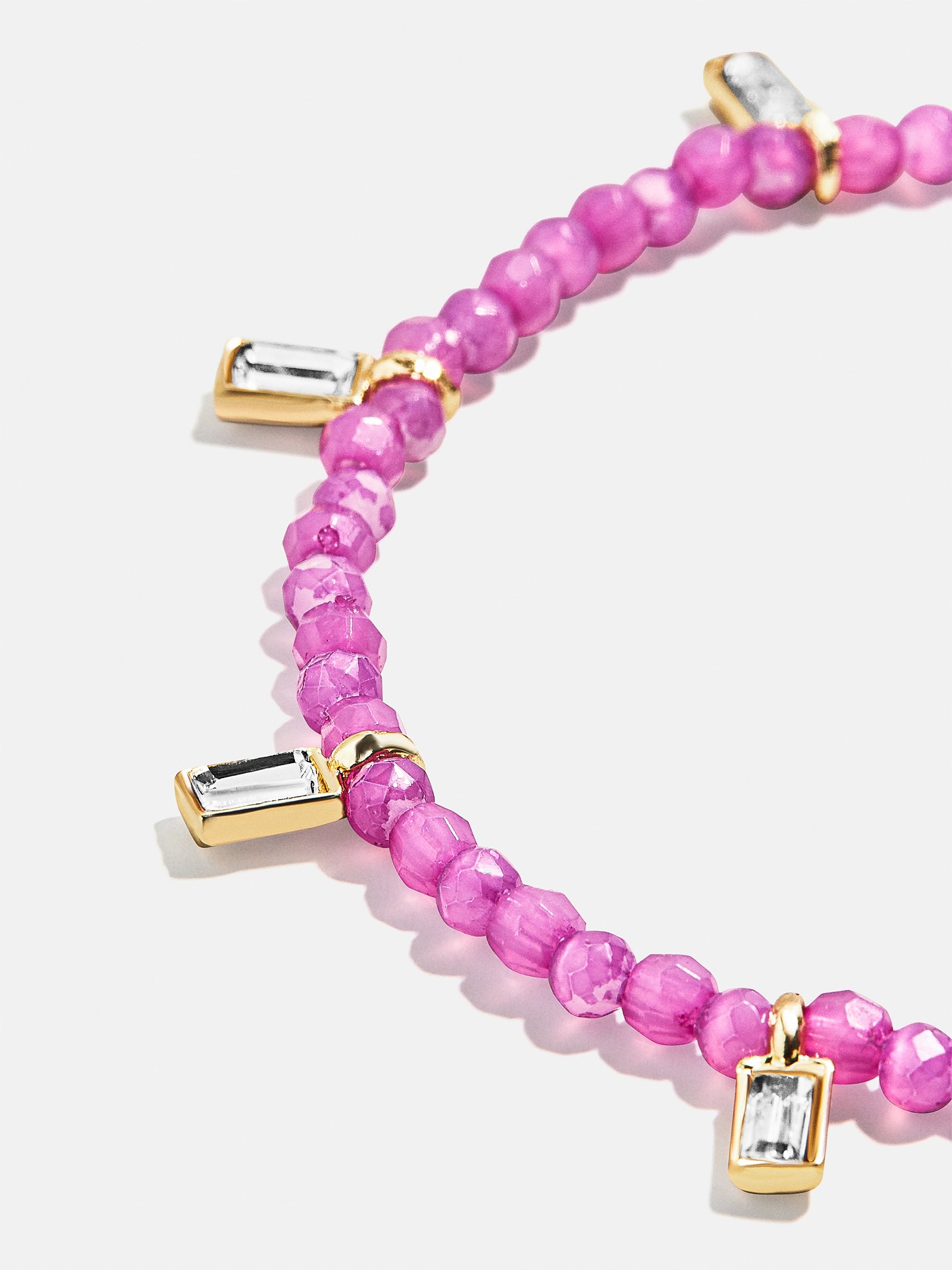 Crystal Beaded Bracelet - Magenta-Blues Comming