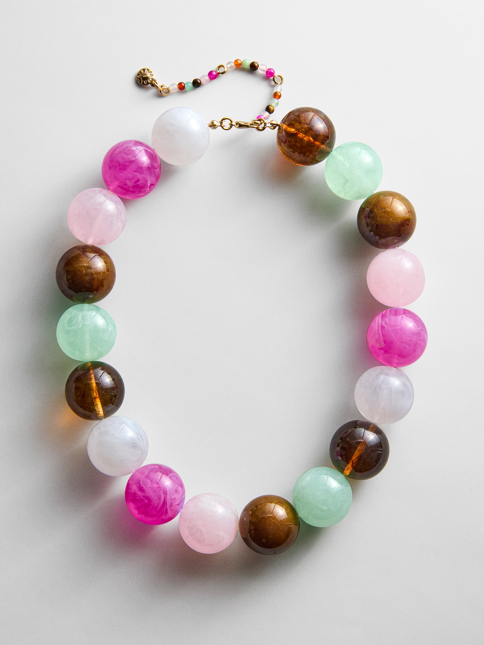Jane Beaded Necklace - Pink Multi-Blues Comming