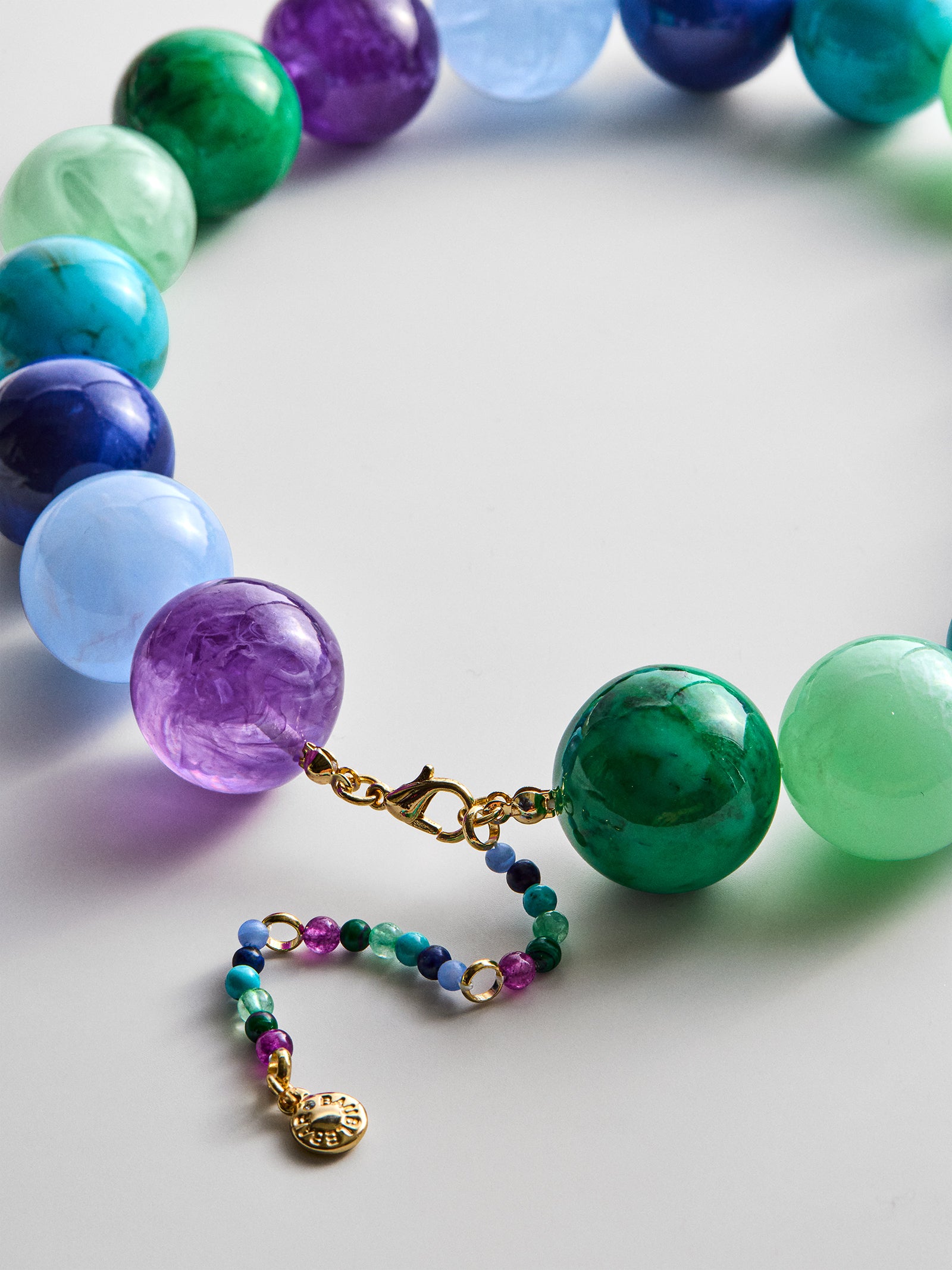 Jane Beaded Necklace - Blue Multi-Blues Comming