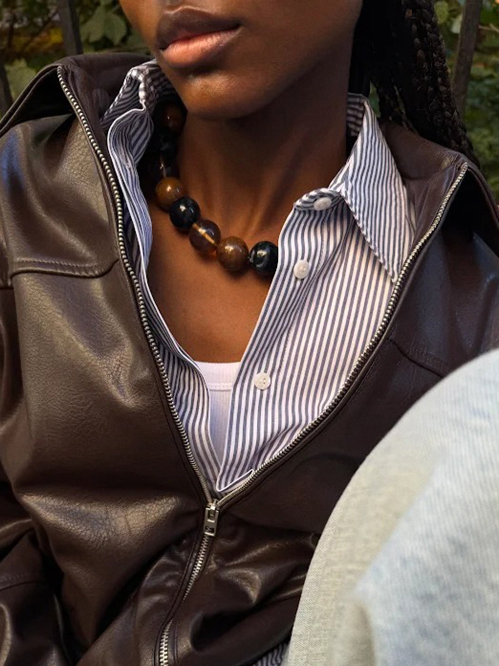 Jane Beaded Necklace - Brown-Blues Comming