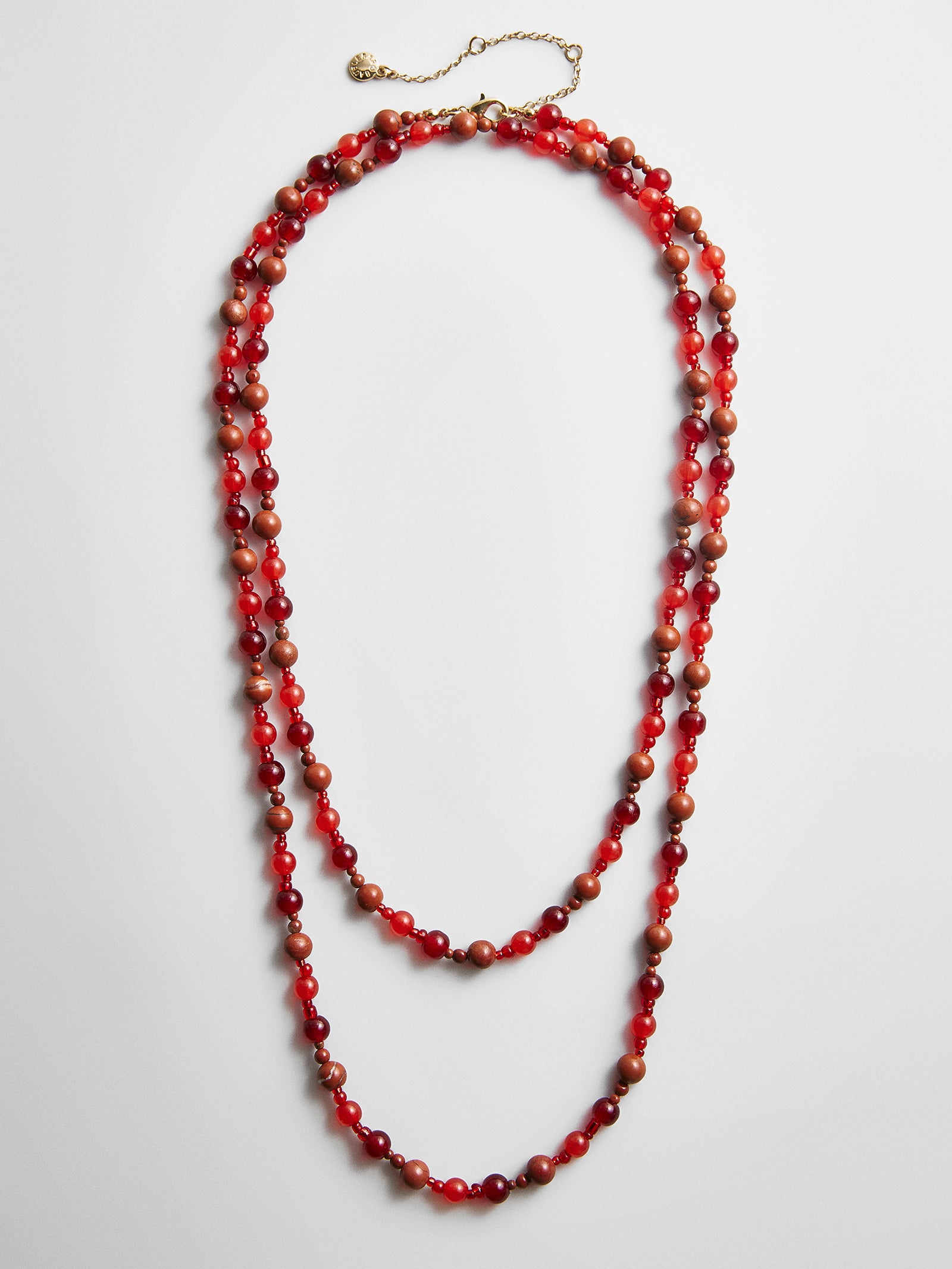 Charlotte Beaded Necklace - Red Jasper-Blues Comming