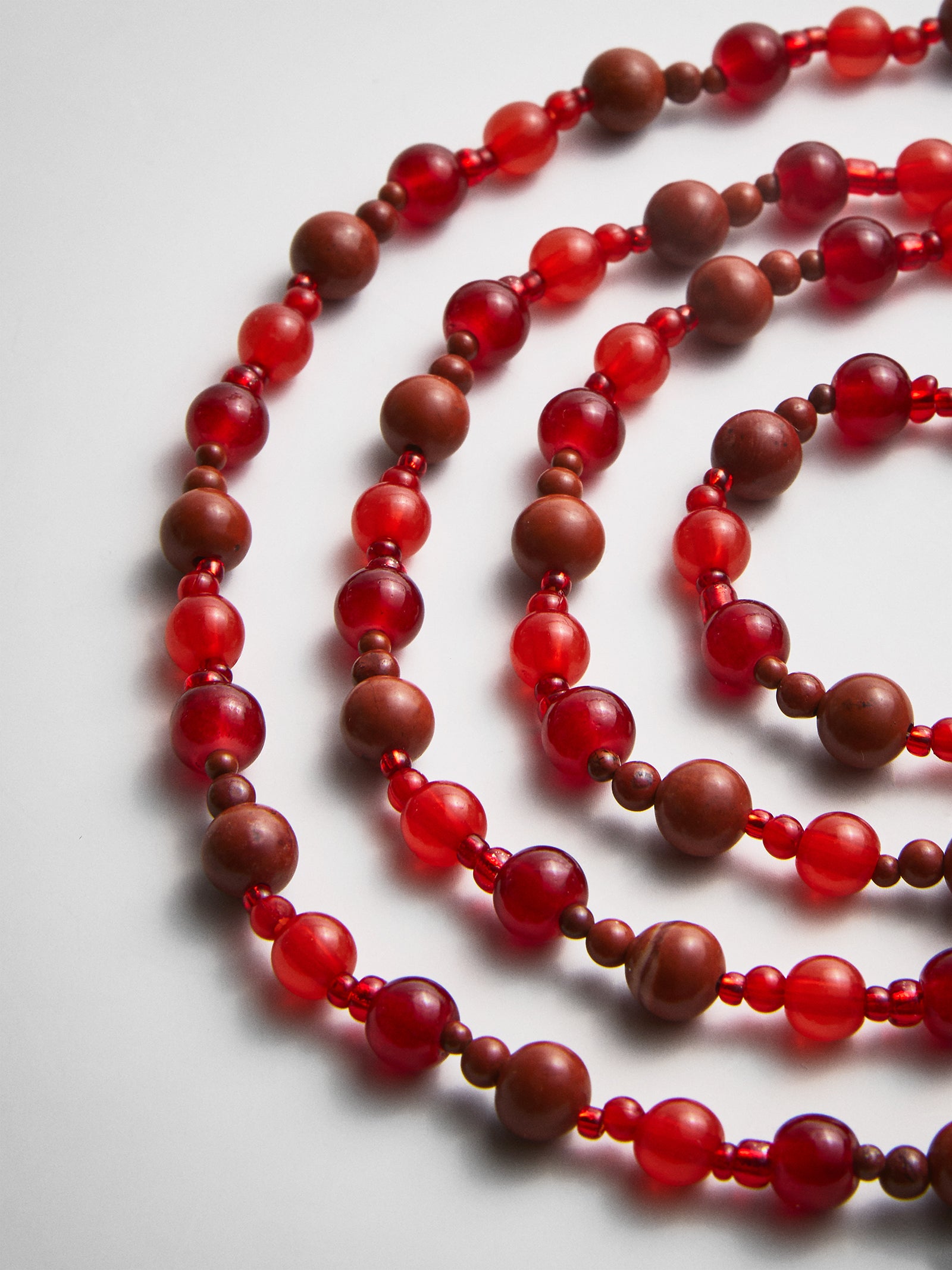 Charlotte Beaded Necklace - Red Jasper-Blues Comming