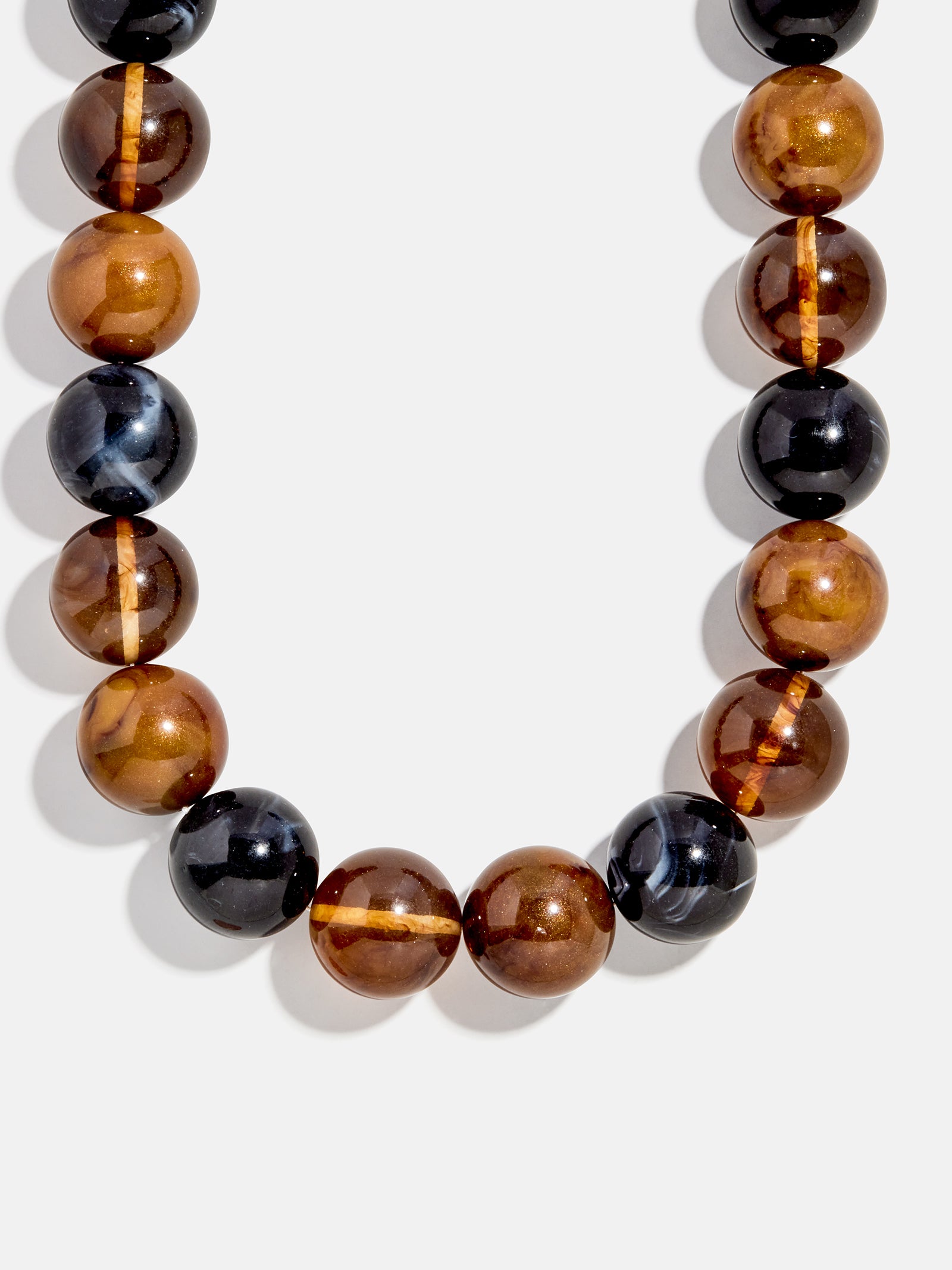 Jane Beaded Necklace - Brown-Blues Comming