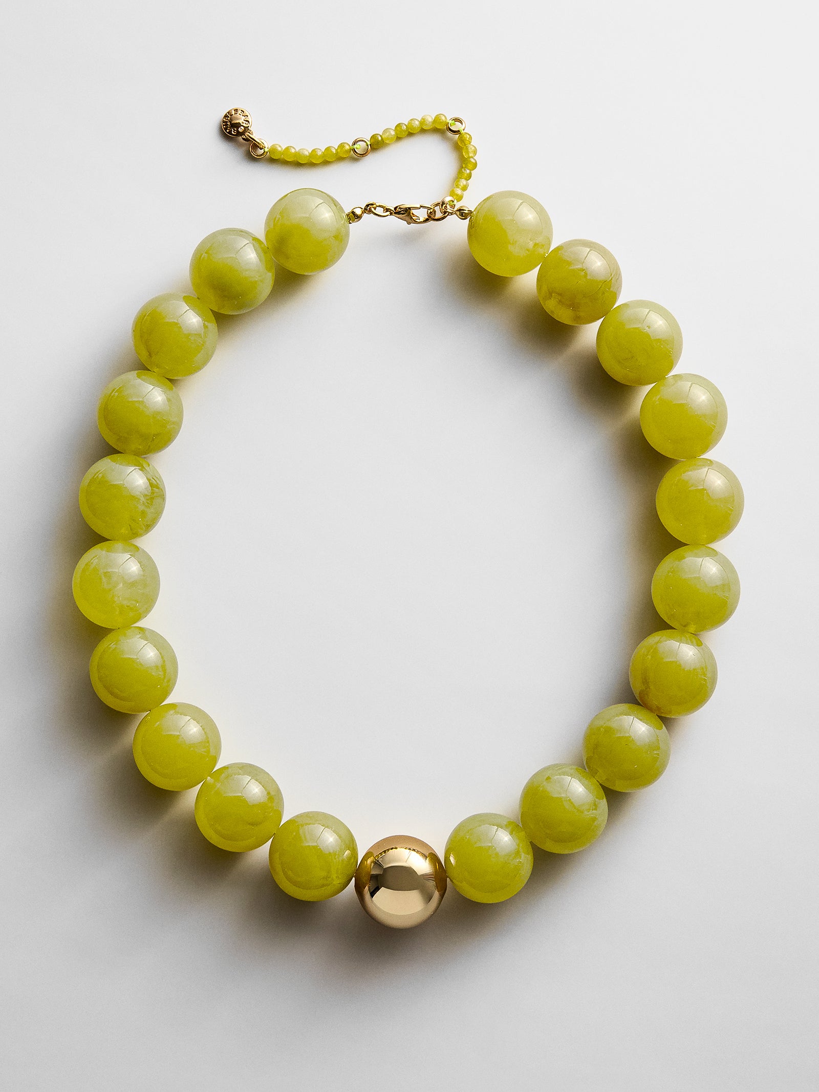 Jane Beaded Necklace - Olive Jade-Blues Comming