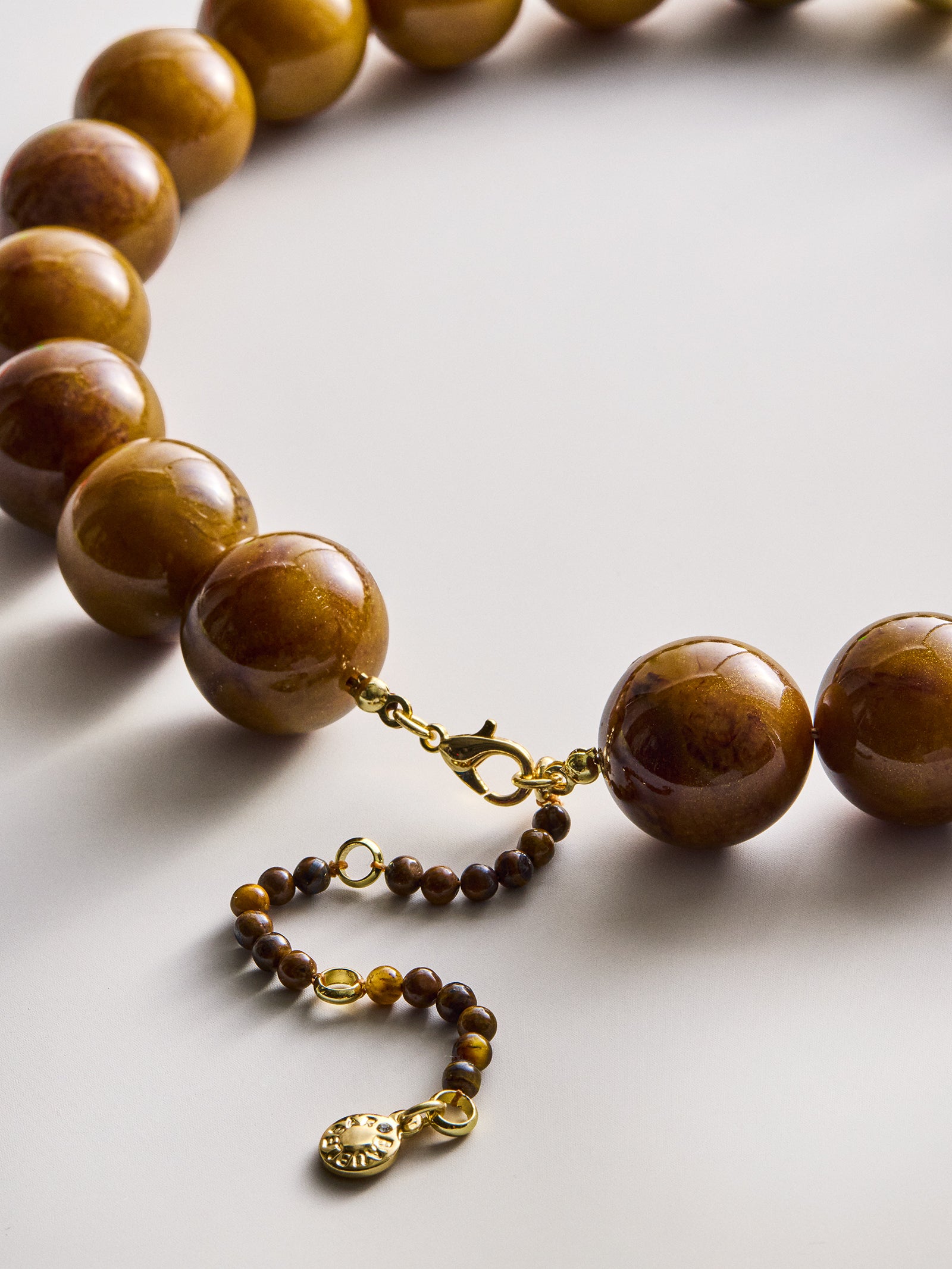 Jane Beaded Necklace - Tiger's Eye-Blues Comming