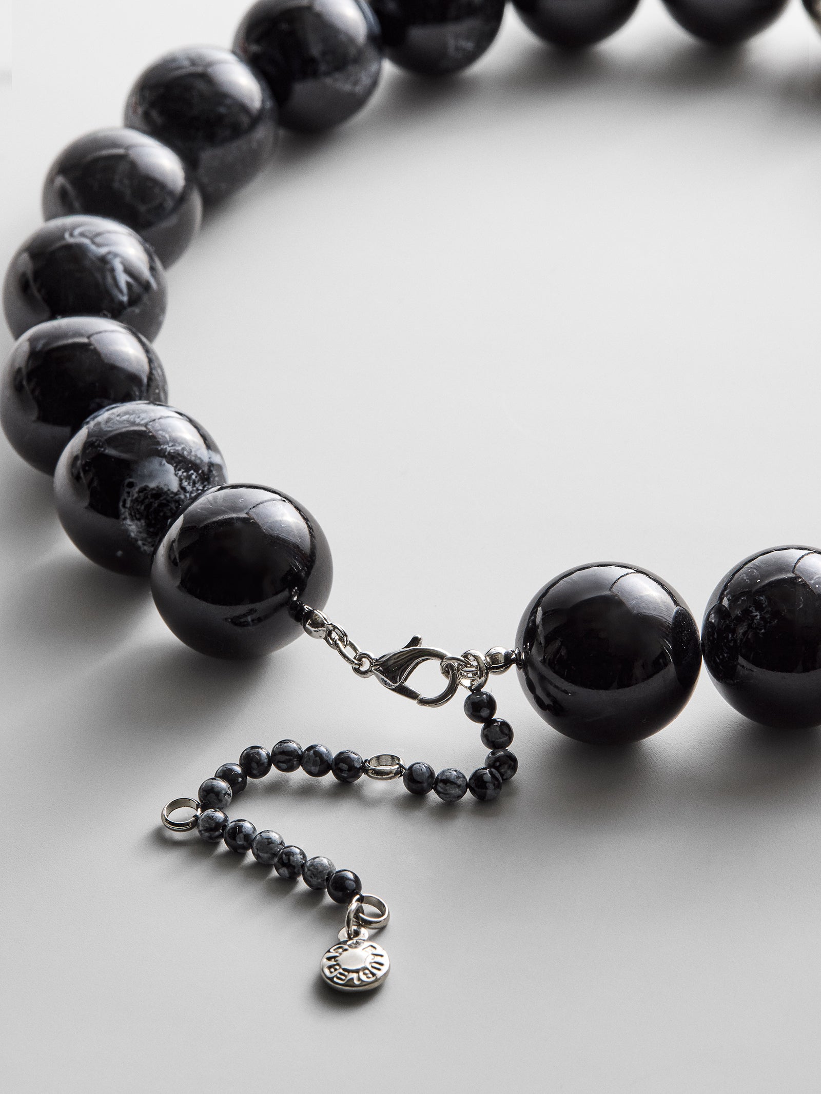 Jane Beaded Necklace - Obsidian-Blues Comming