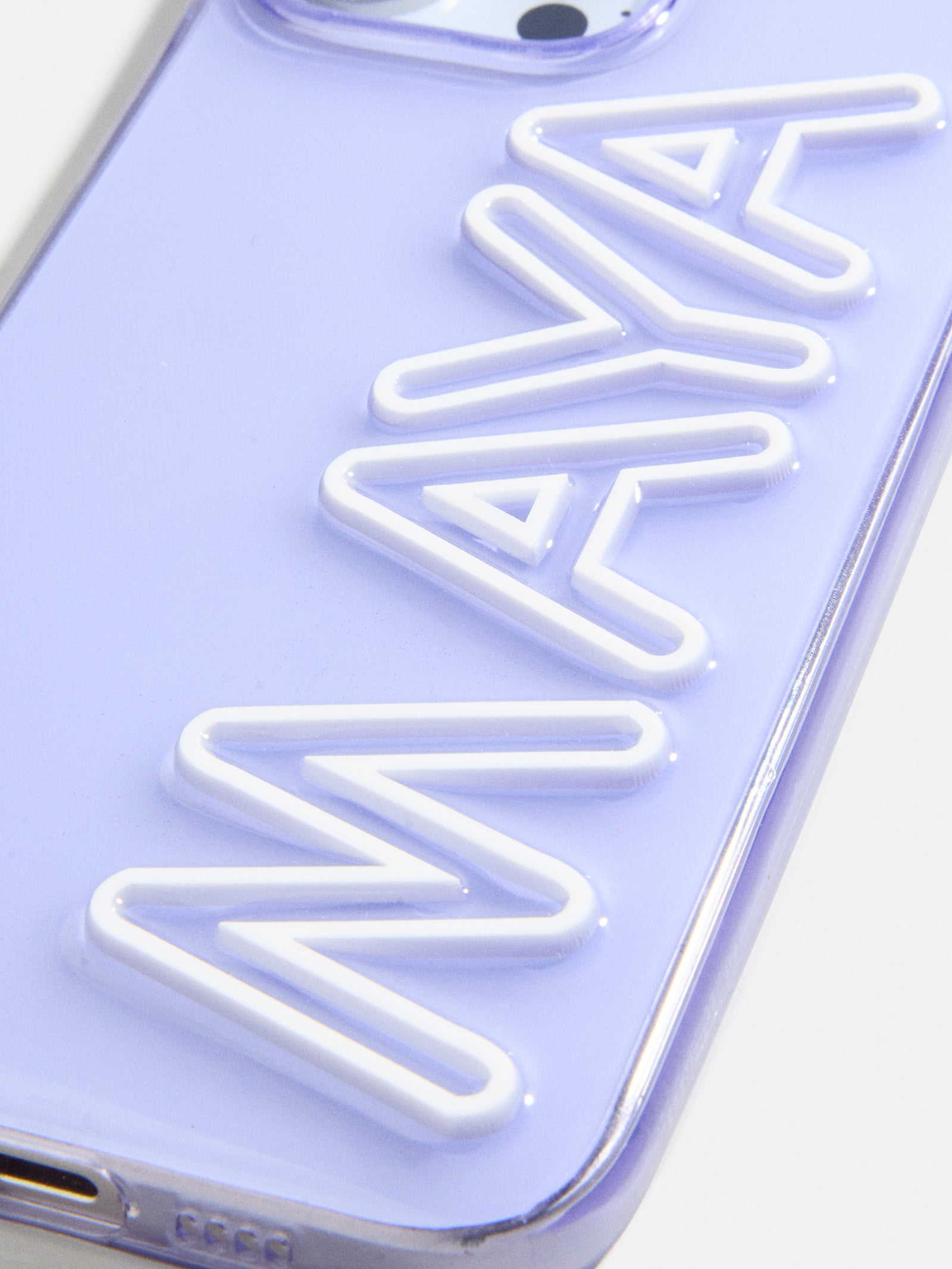 Fine Line Custom iPhone Case - Transparent Purple/White-Blues Comming