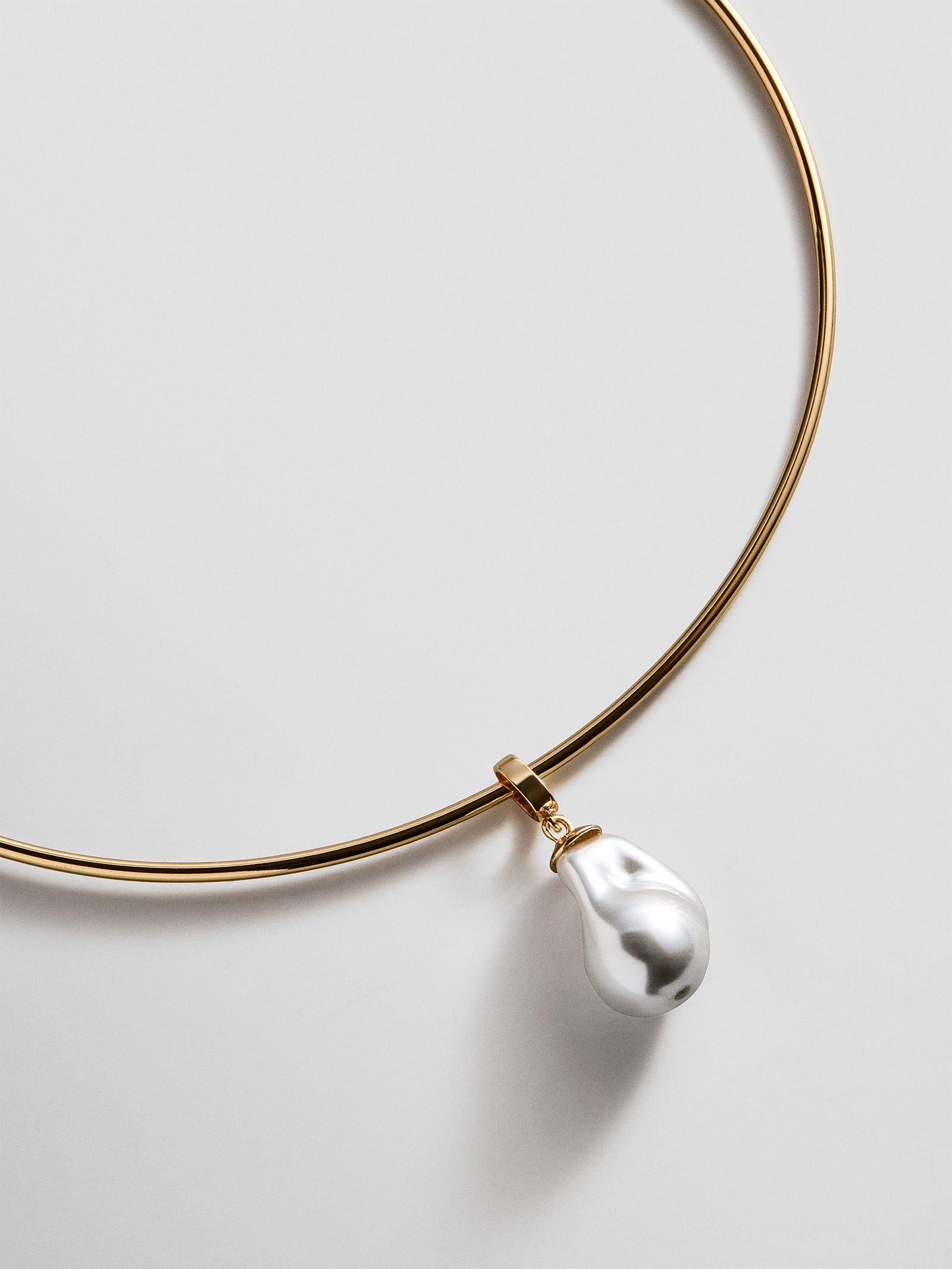 Teagan Pearl Collar Necklace - Gold/Pearl