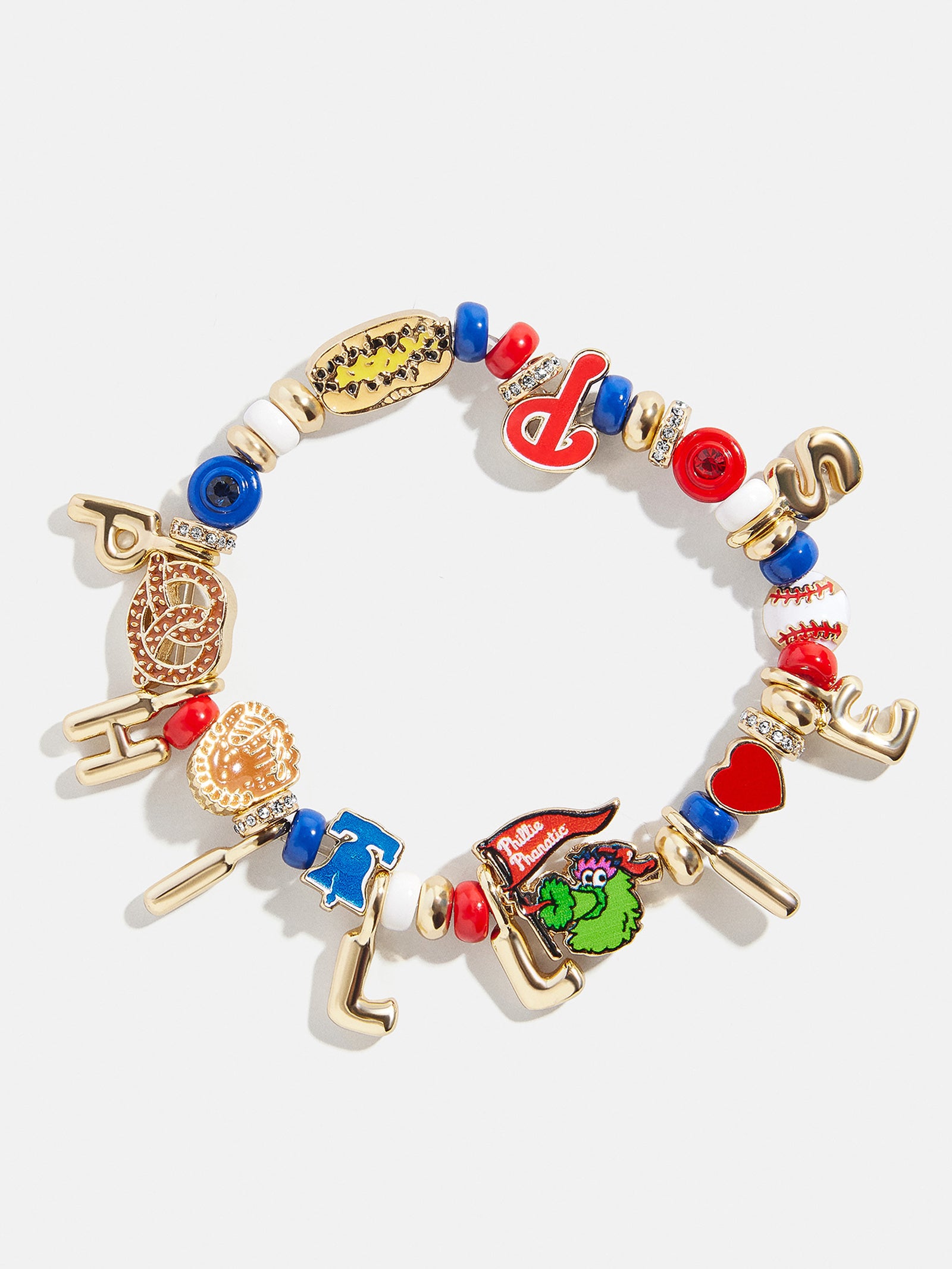 MLB Motif Beaded Bracelet - Philadelphia Phillies-Blues Comming