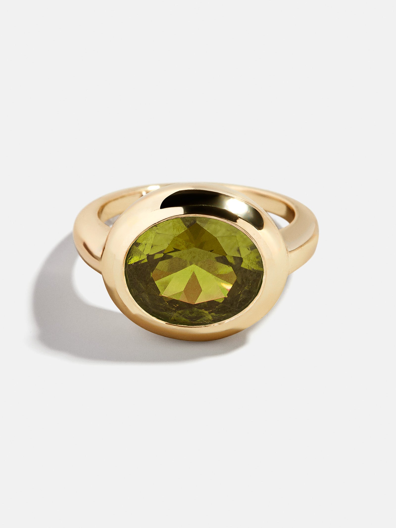 Gold Cubic Zirconia Custom Birthstone Ring - Peridot-Blues Comming