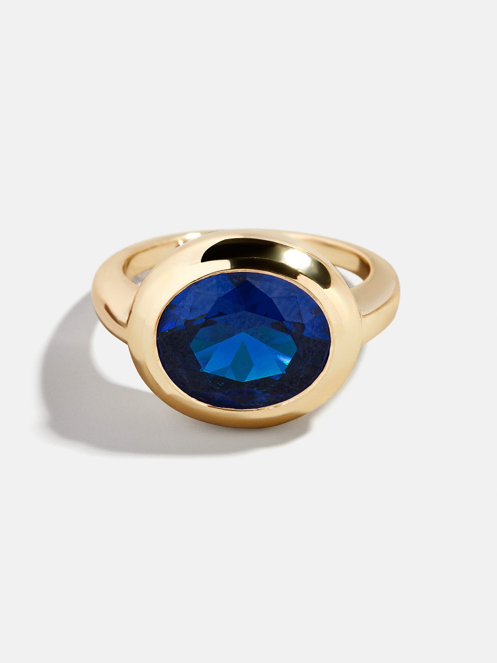 Gold Cubic Zirconia Custom Birthstone Ring - Sapphire-Blues Comming