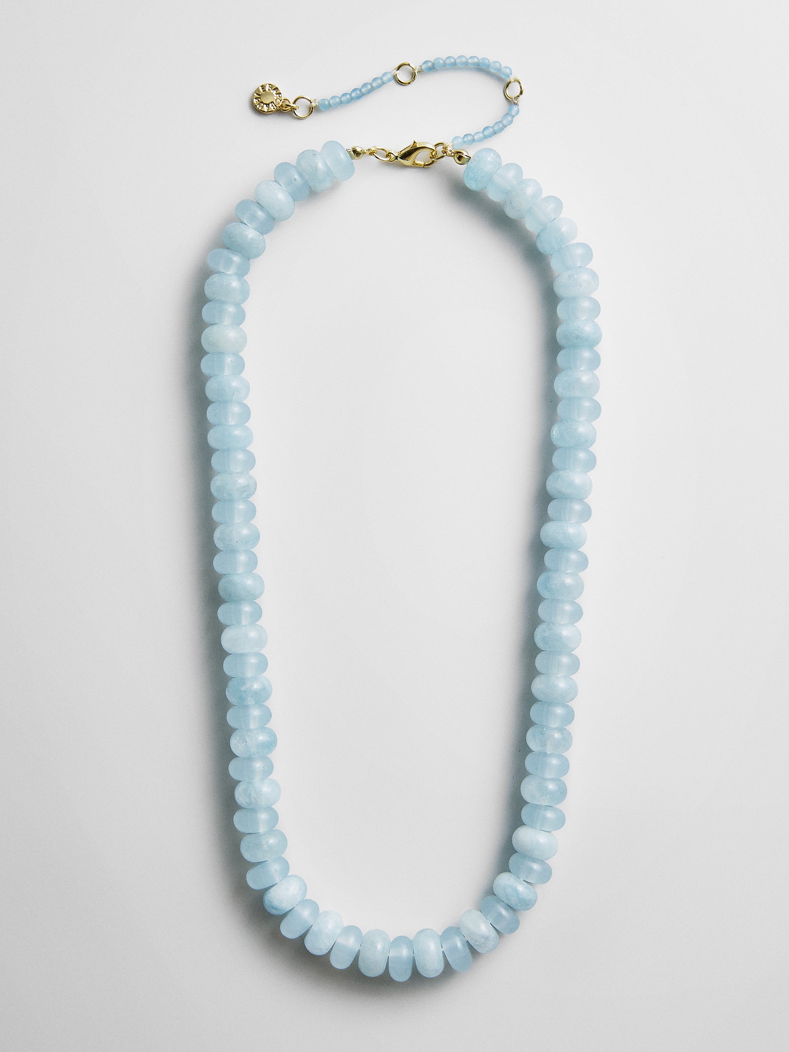 Joyce Semi-Precious Beaded Necklace - Blue Lace Agate-Blues Comming