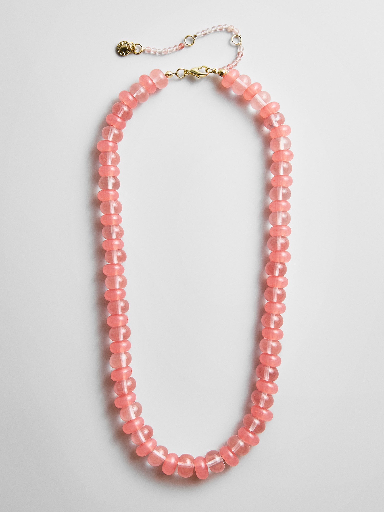 Joyce Semi-Precious Beaded Necklace - Cherry Quartz-Blues Comming