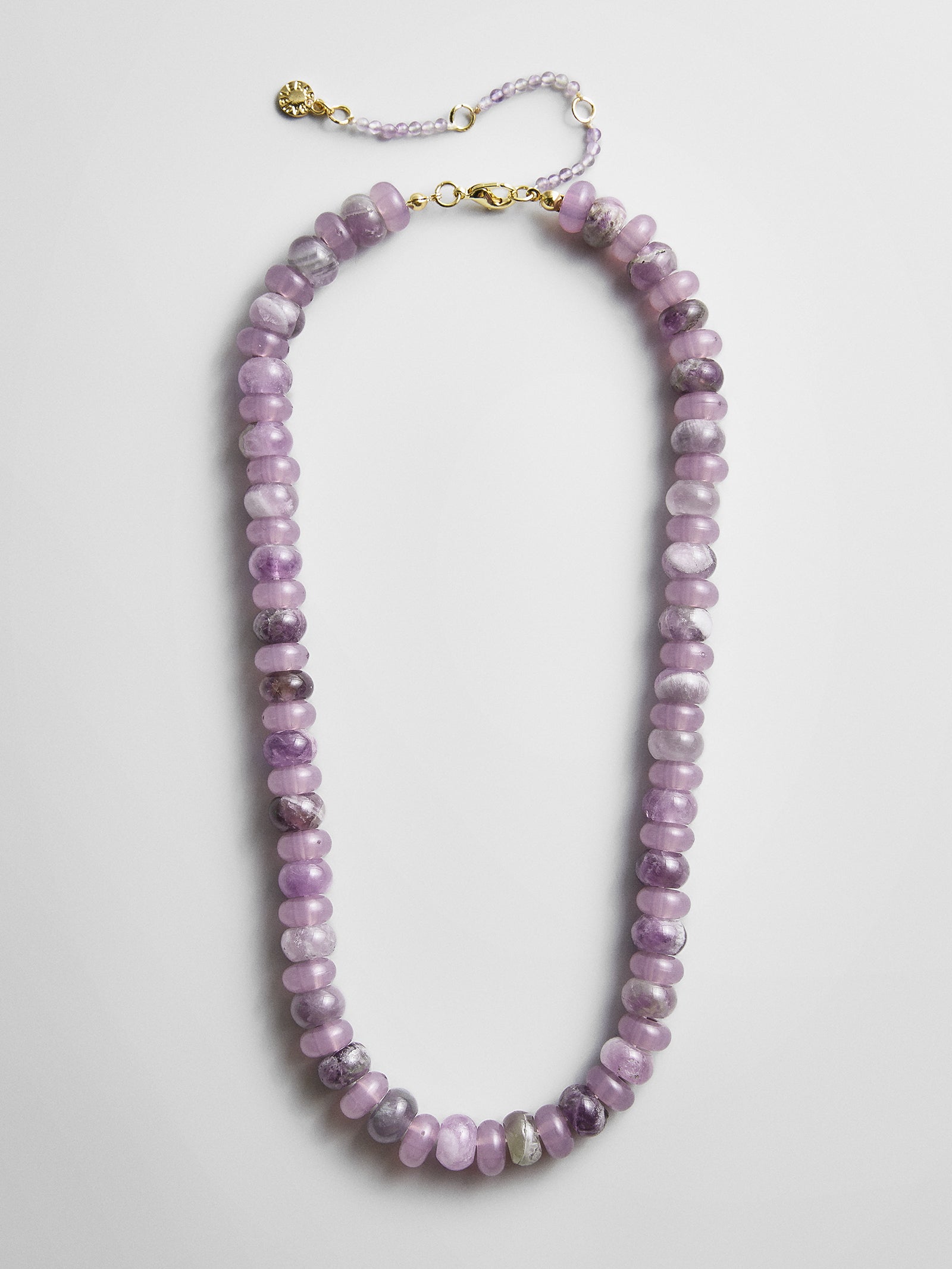 Joyce Semi-Precious Beaded Necklace - Light Amethyst-Blues Comming