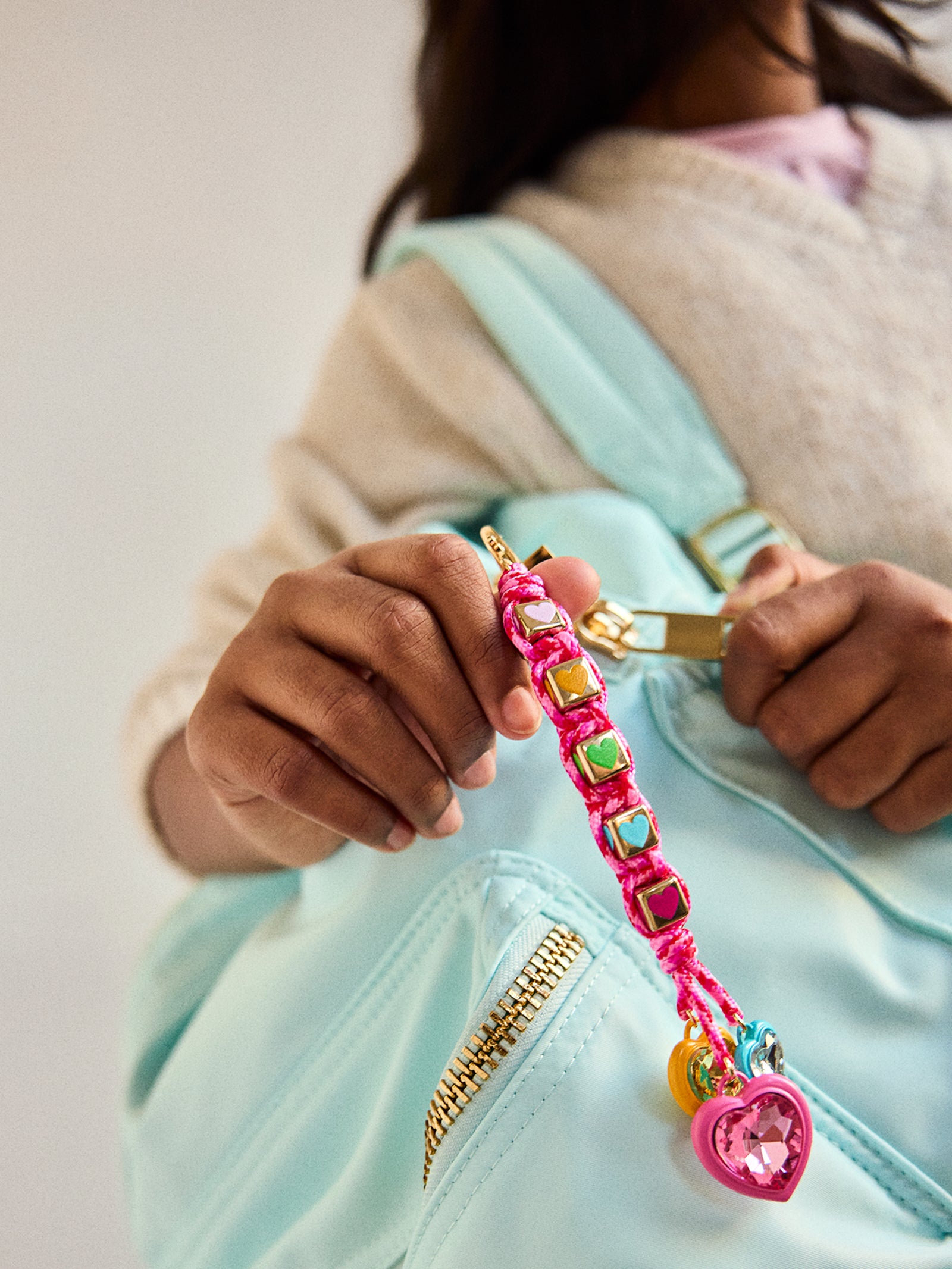 Big Love Kids' Heart Bag Charm - Multi-Blues Comming