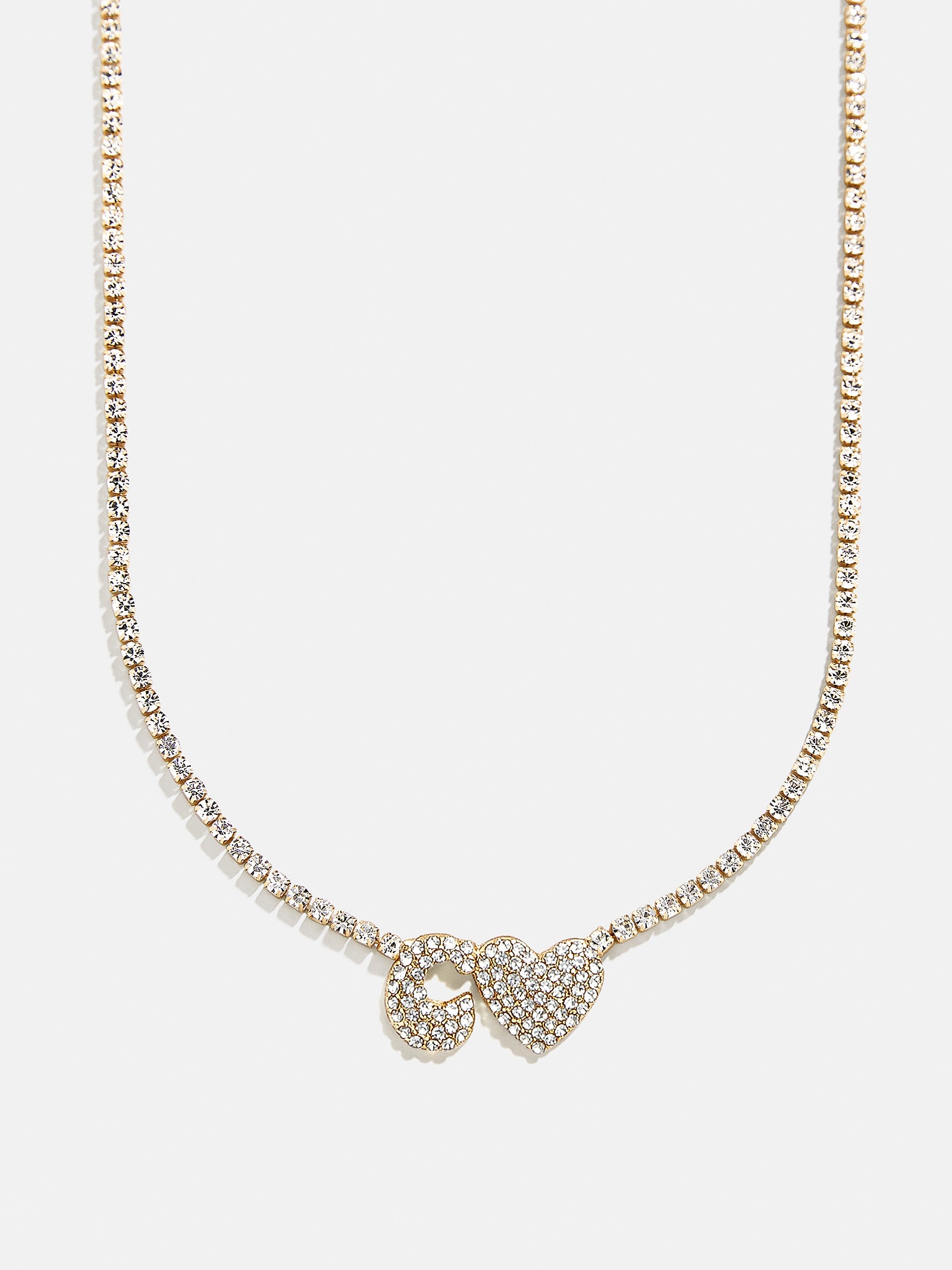 Love Letter Kids' Initial Tennis Necklace - Gold/Pavé-Blues Comming