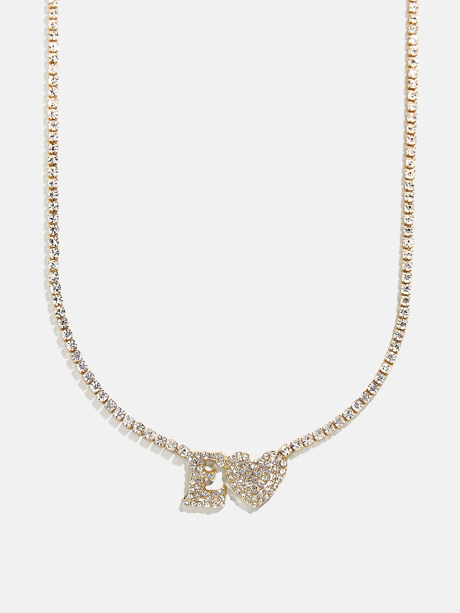 Love Letter Kids' Initial Tennis Necklace - Gold/Pavé-Blues Comming