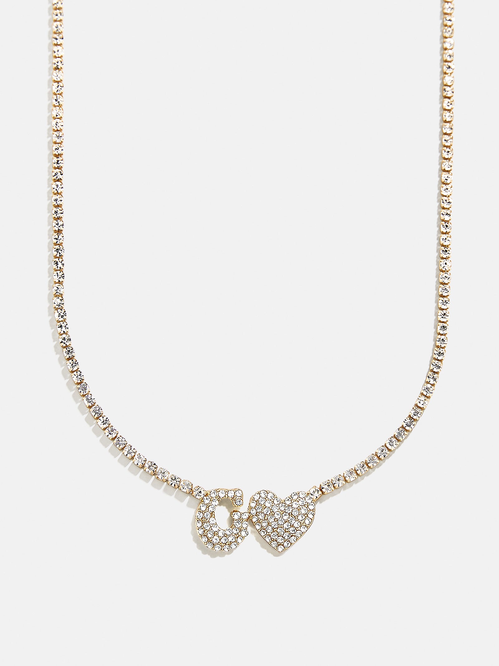 Love Letter Kids' Initial Tennis Necklace - Gold/Pavé-Blues Comming