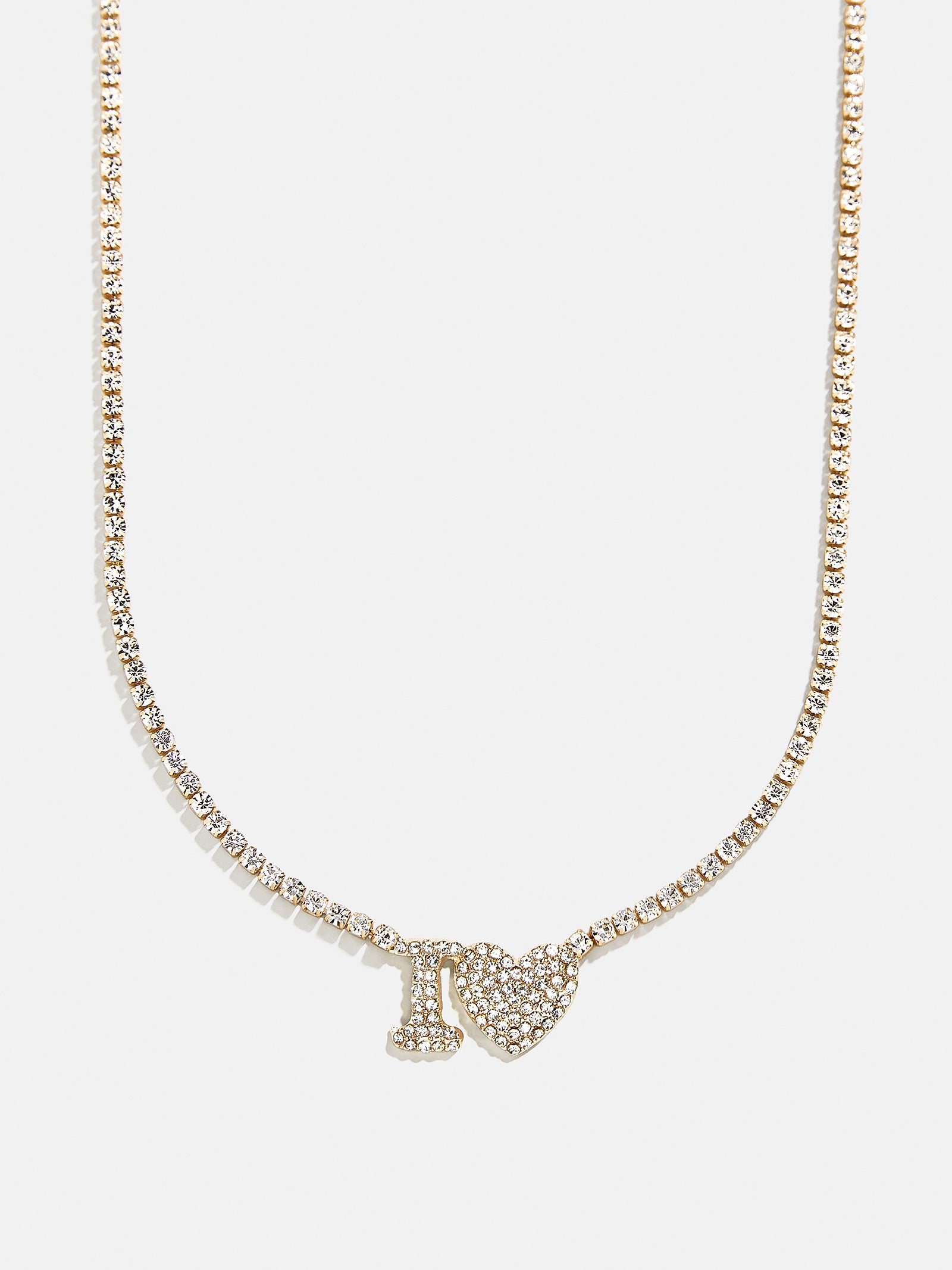 Love Letter Kids' Initial Tennis Necklace - Gold/Pavé-Blues Comming