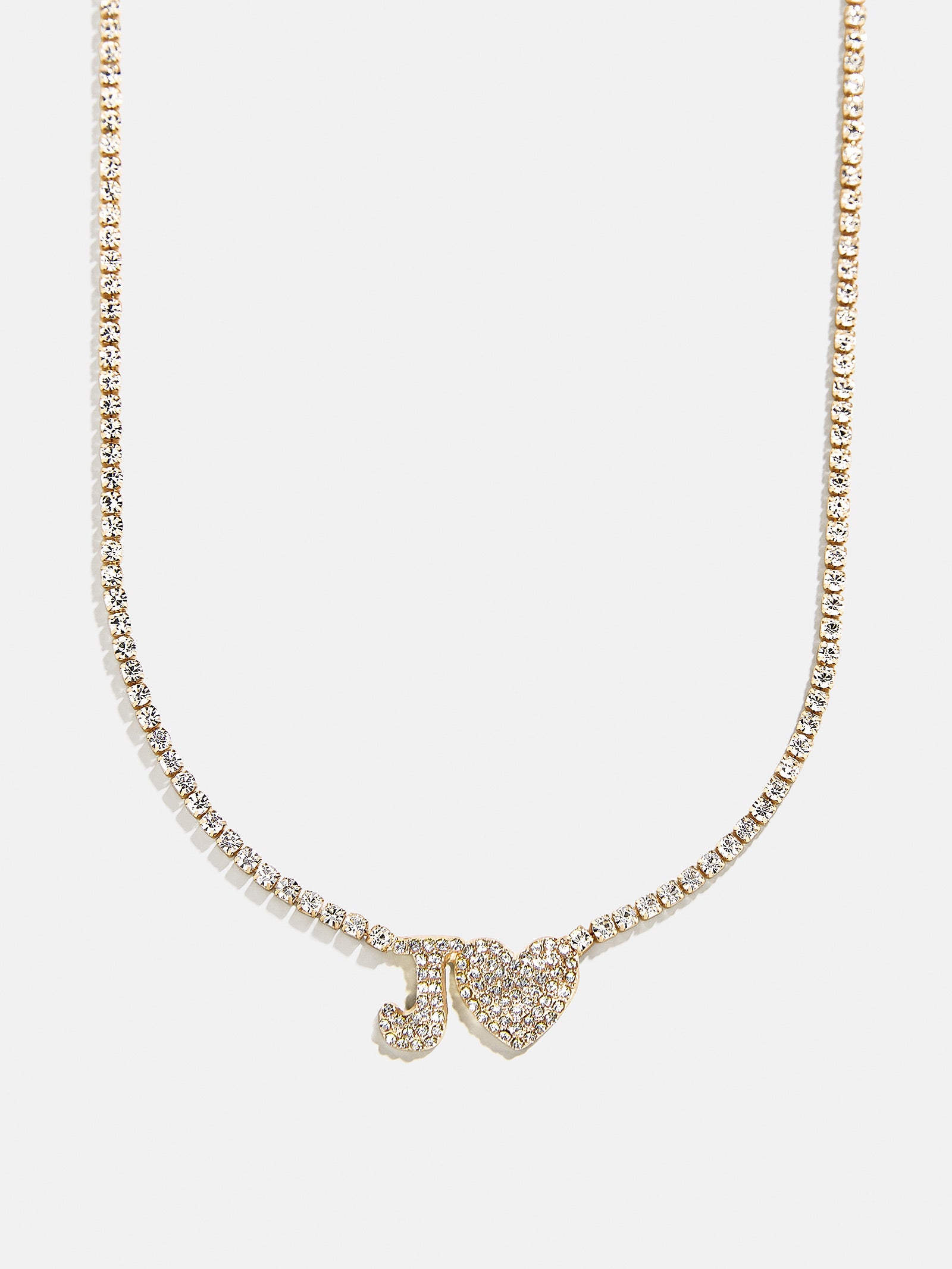 Love Letter Kids' Initial Tennis Necklace - Gold/Pavé-Blues Comming