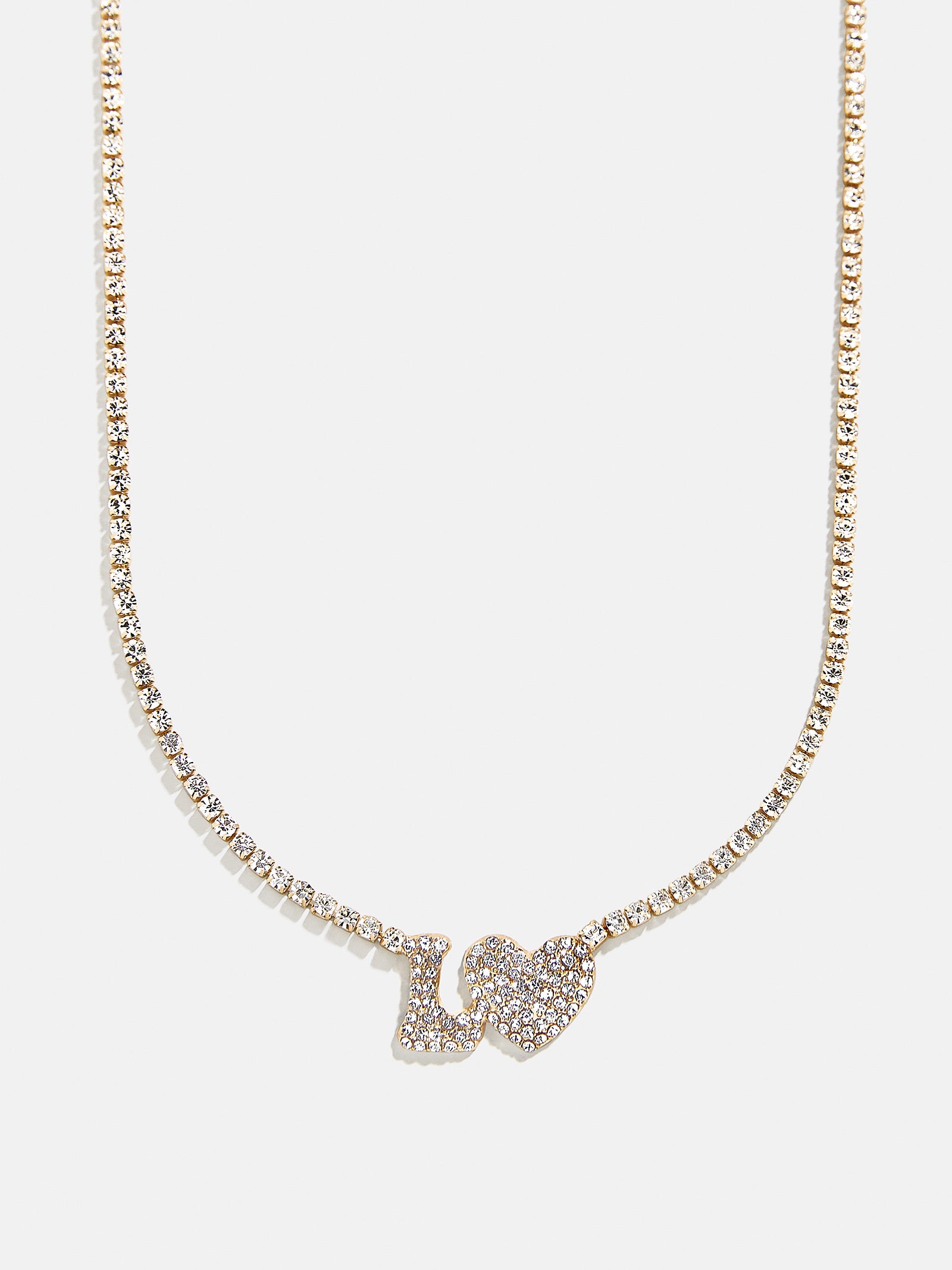 Love Letter Kids' Initial Tennis Necklace - Gold/Pavé-Blues Comming