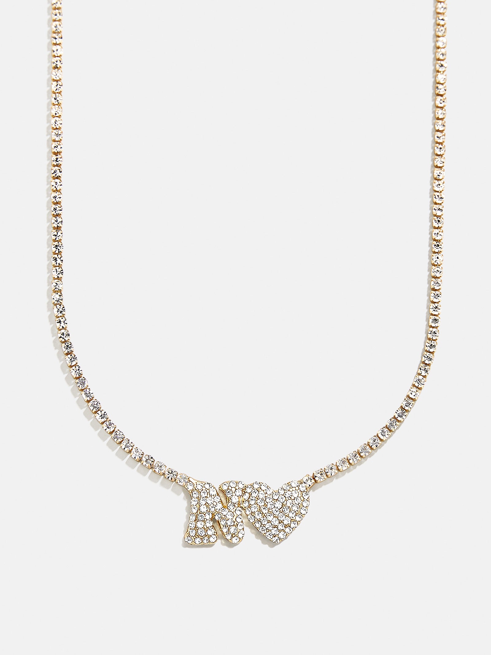 Love Letter Kids' Initial Tennis Necklace - Gold/Pavé-Blues Comming