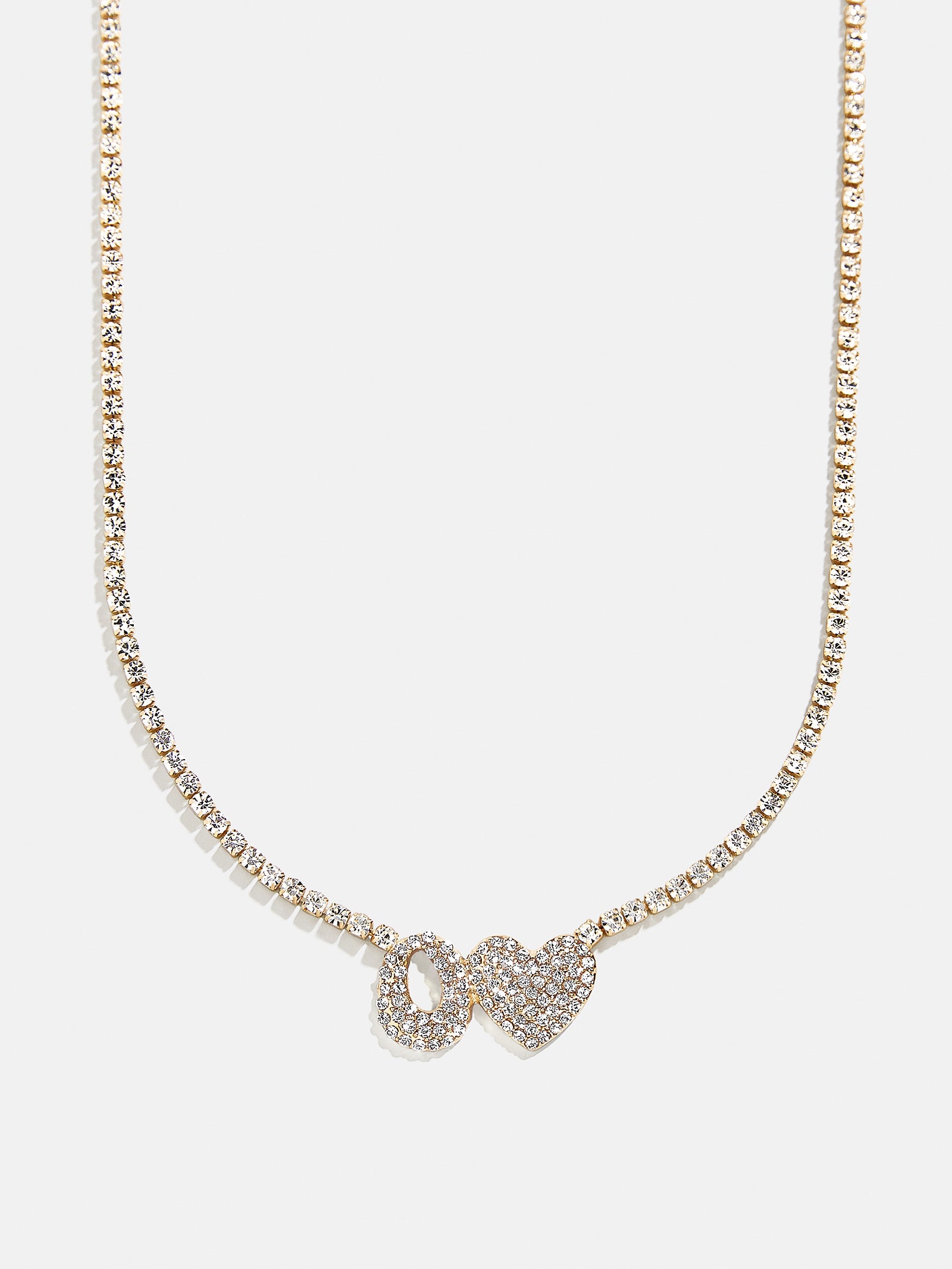 Love Letter Kids' Initial Tennis Necklace - Gold/Pavé-Blues Comming