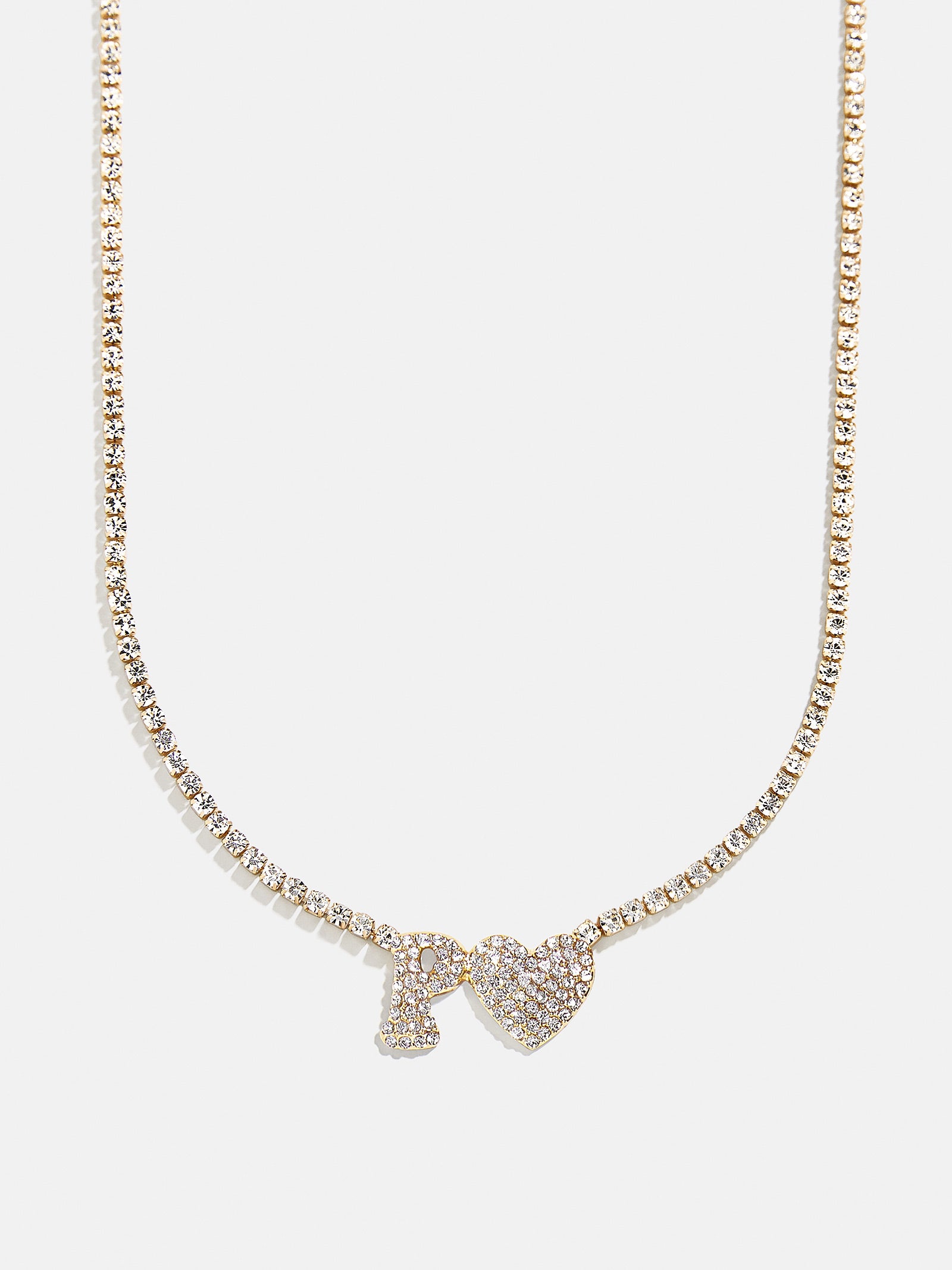 Love Letter Kids' Initial Tennis Necklace - Gold/Pavé-Blues Comming