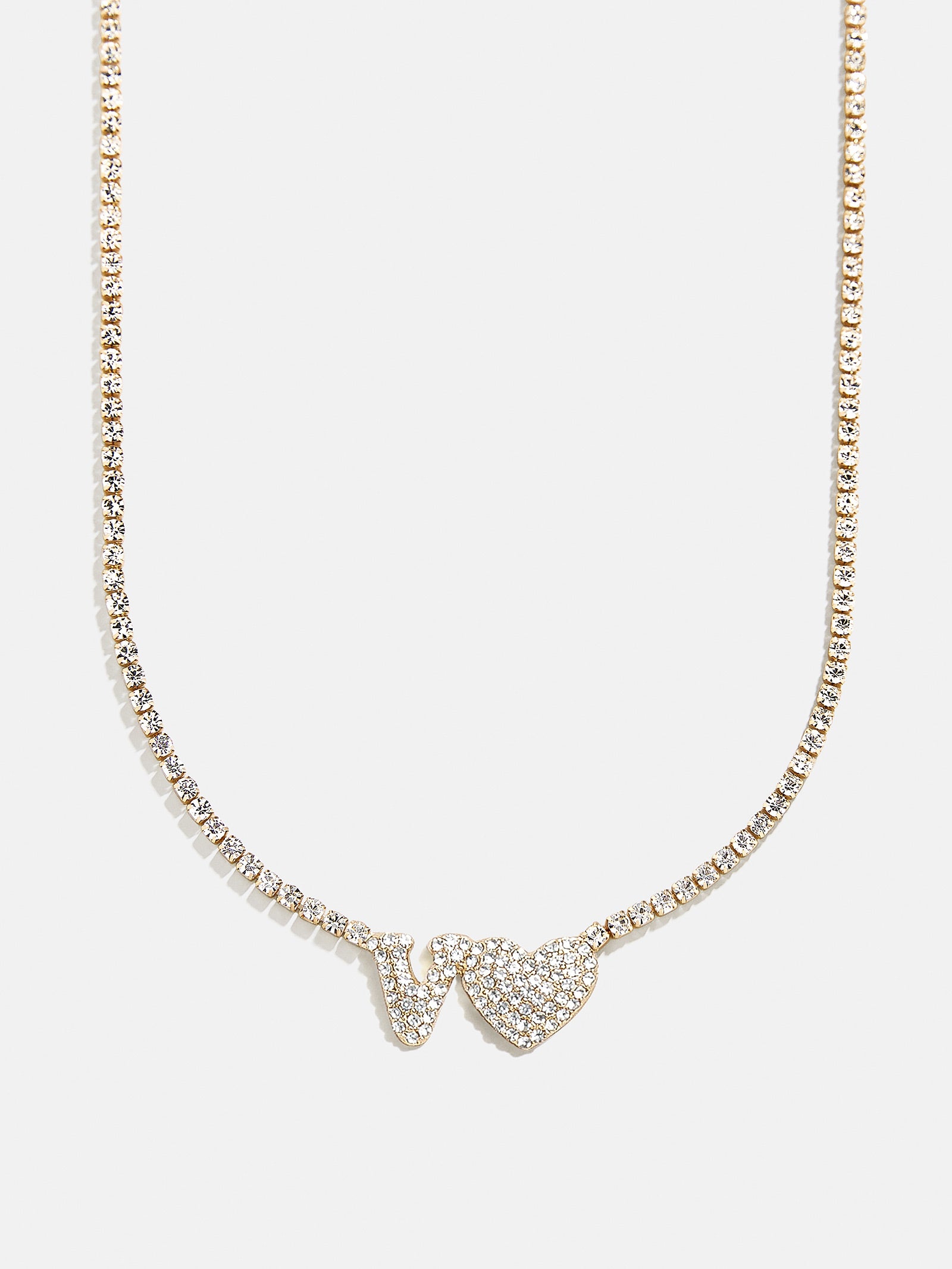 Love Letter Kids' Initial Tennis Necklace - Gold/Pavé-Blues Comming