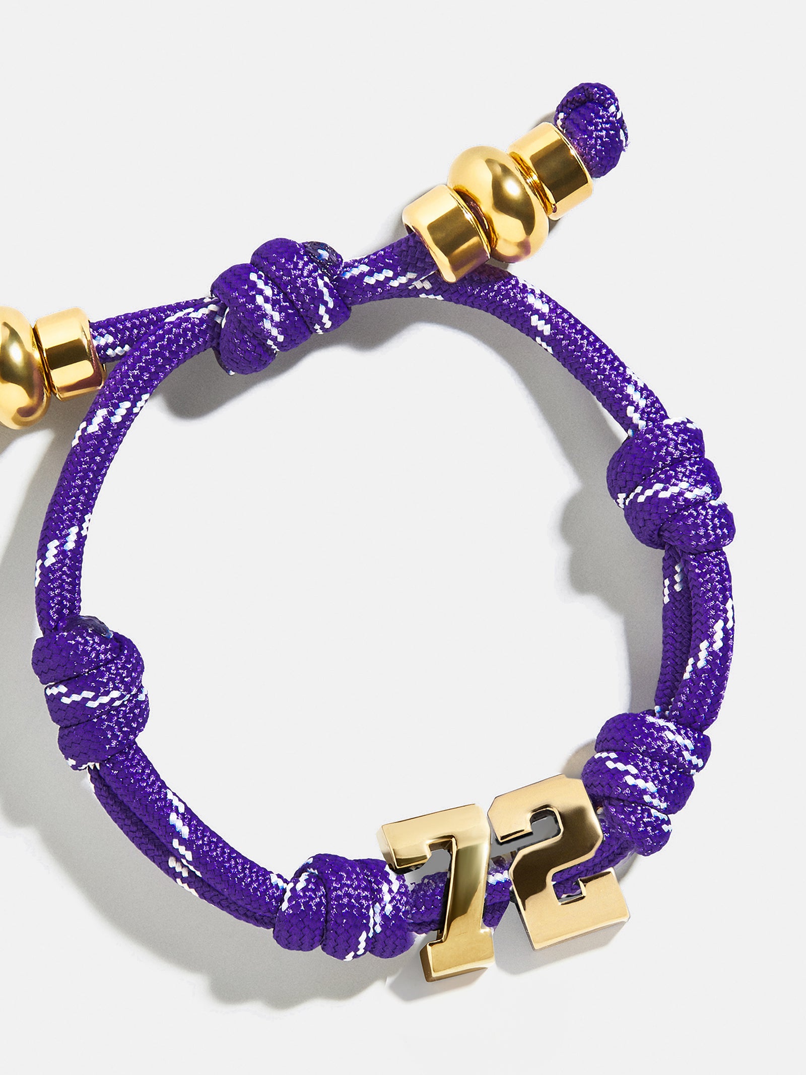 Knotty Varsity Number Custom Bracelet - Purple Double Digit-Blues Comming