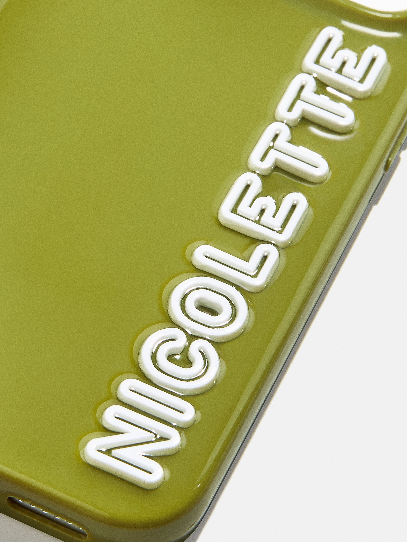 Fine Line Custom iPhone Case - Olive Green/White-Blues Comming