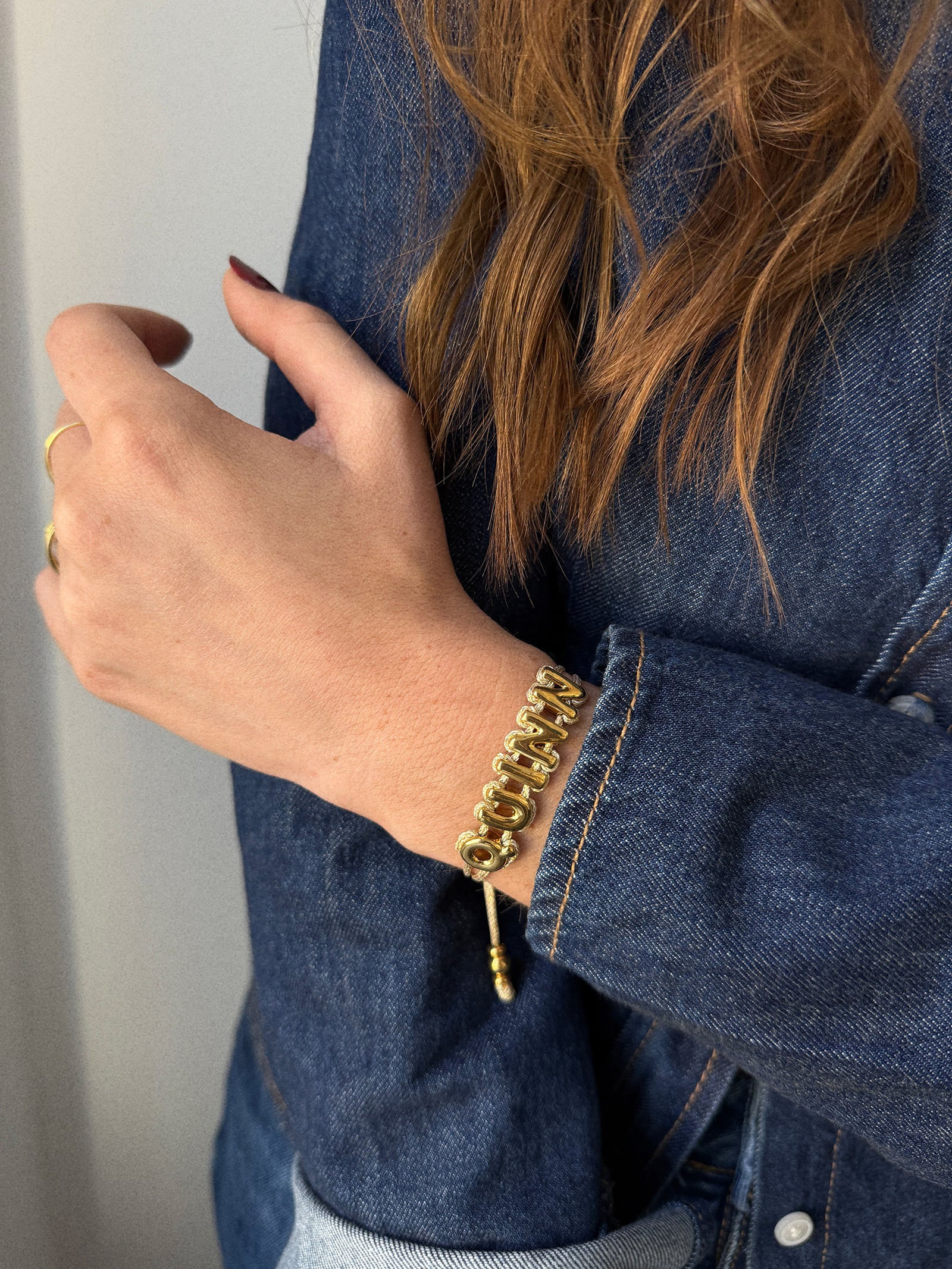 Wrapped Up Bubble Waterproof Custom Cord Bracelet - Gold-Blues Comming