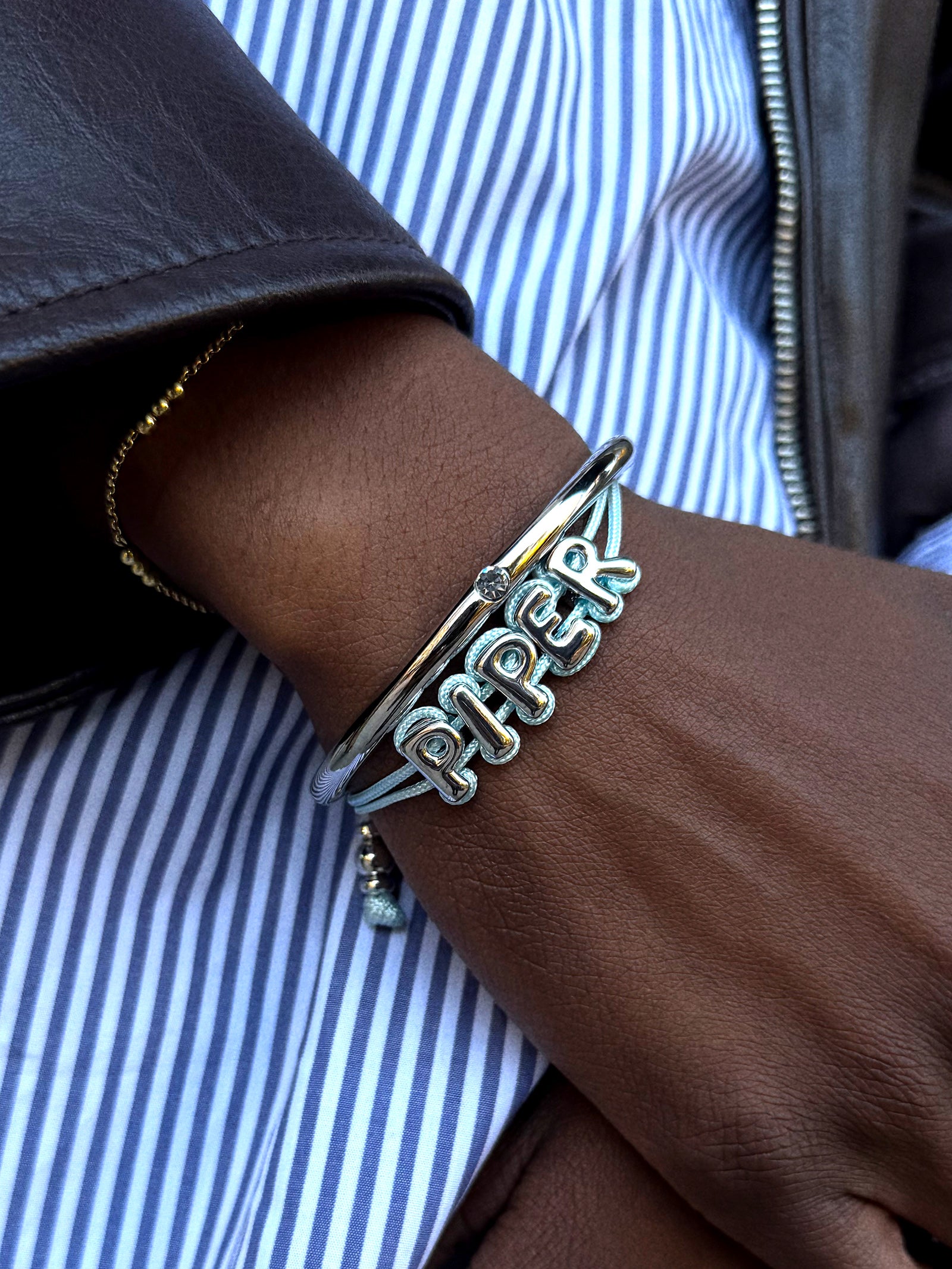 Wrapped Up Bubble Waterproof Custom Cord Bracelet - Turquoise-Blues Comming