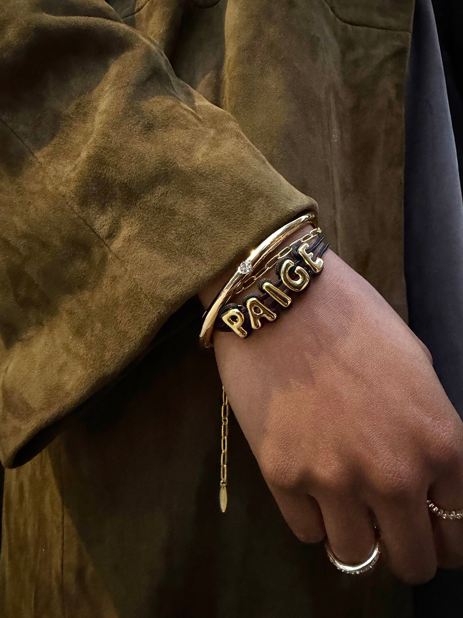 Wrapped Up Bubble Waterproof Custom Cord Bracelet - Black-Blues Comming