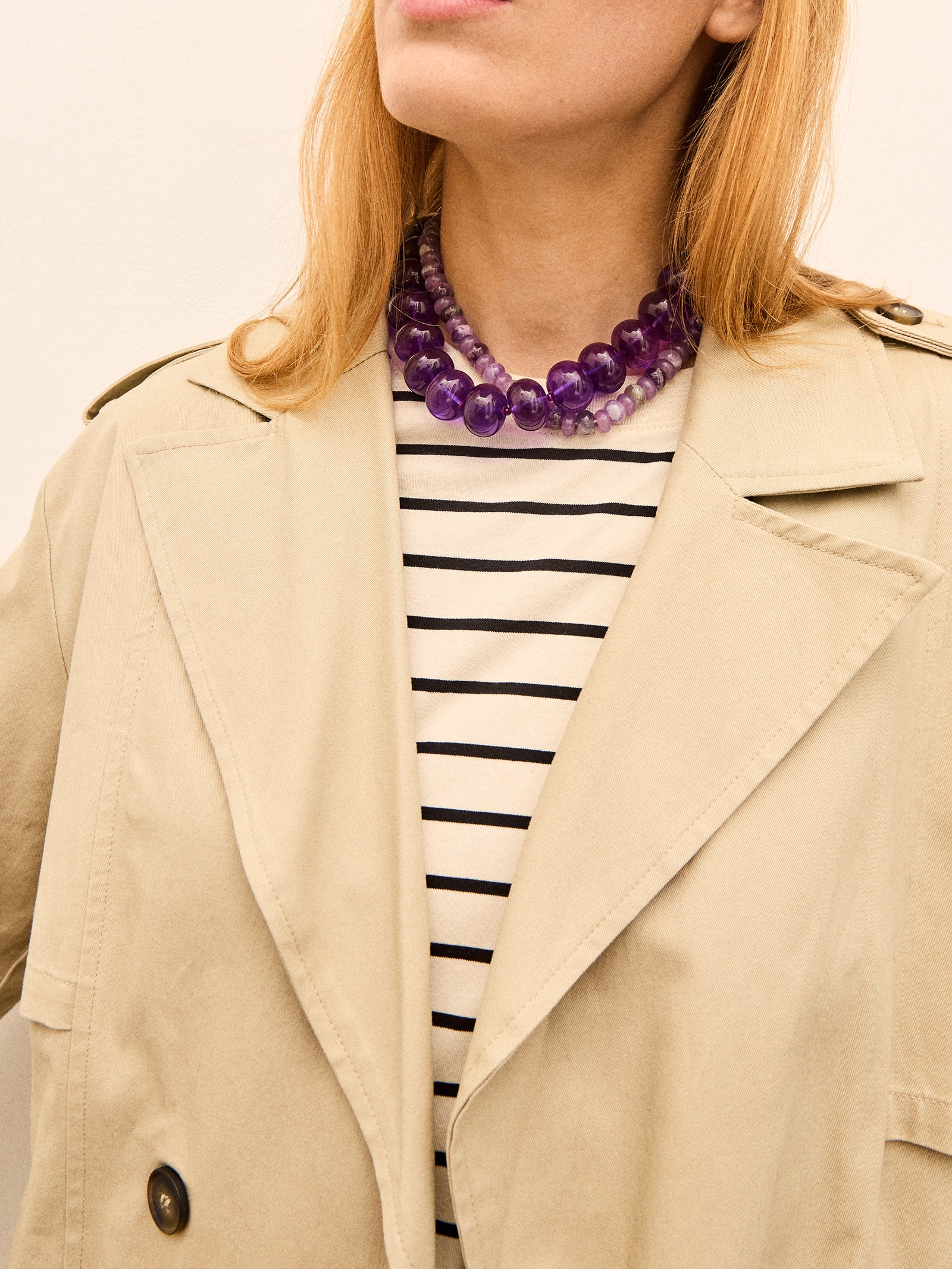 Joan Semi-Precious Necklace - Amethyst-Blues Comming