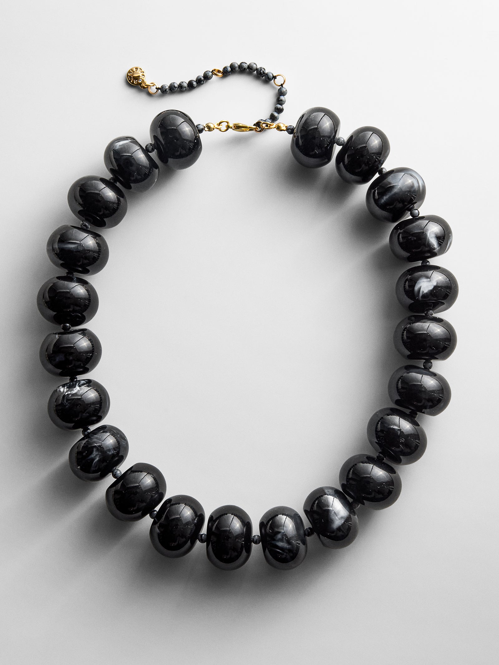 Joan Semi-Precious Necklace - Obsidian-Blues Comming