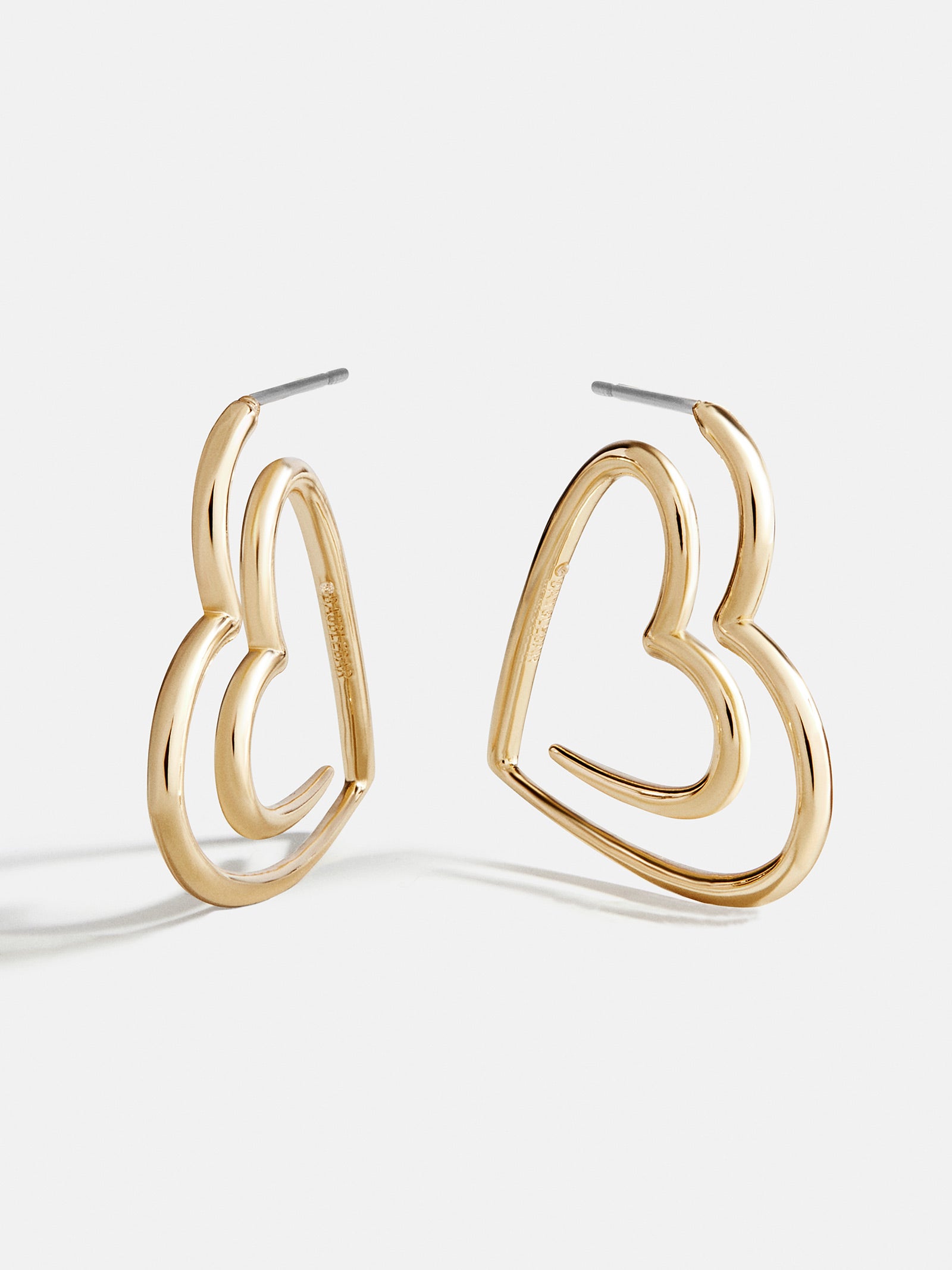 In A Heartbeat Hoop Earrings - Gold-Blues Comming