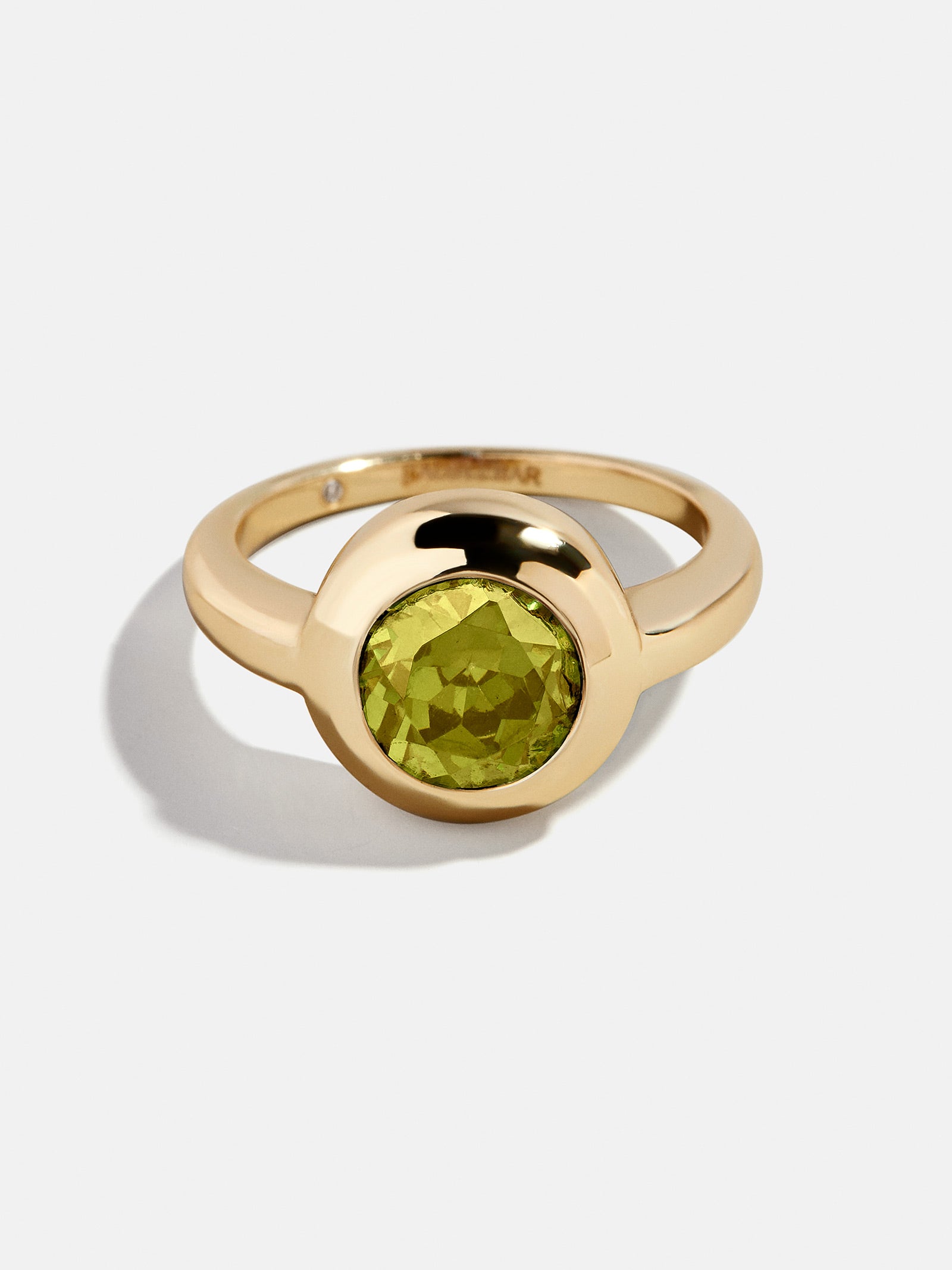 Gold Cubic Zirconia Custom Birthstone Ring - Peridot-Blues Comming