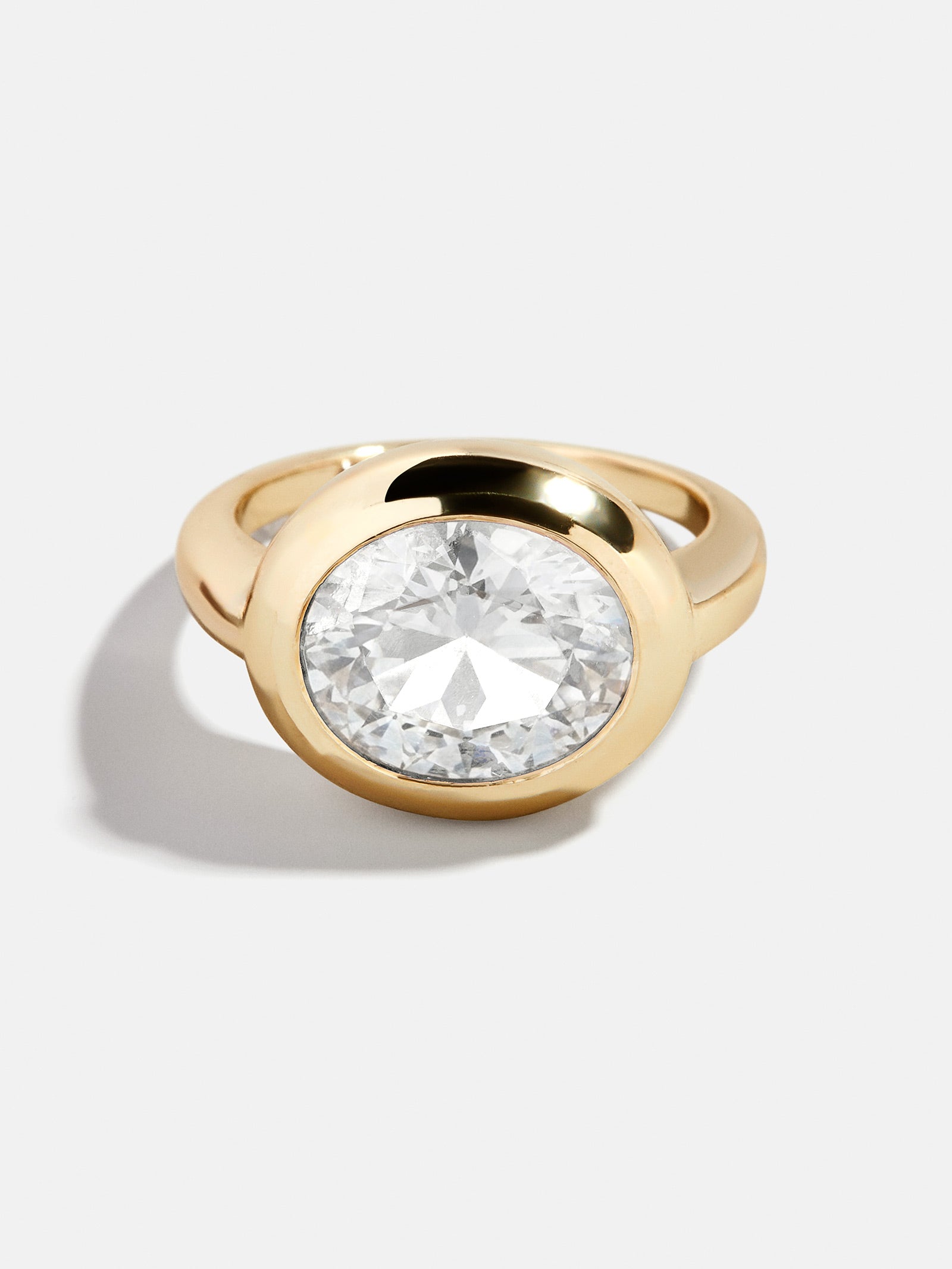 Gold Cubic Zirconia Custom Birthstone Ring - Crystal