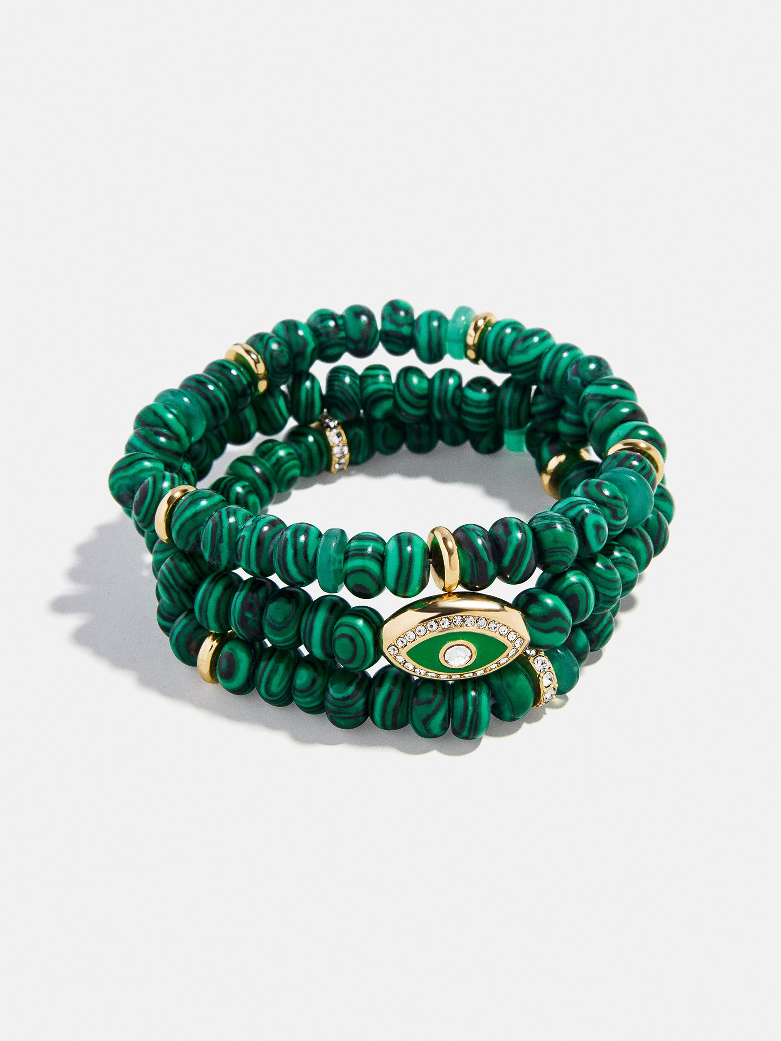 Energy Aligned Evil Eye Bracelet Set - Malachite-Blues Comming