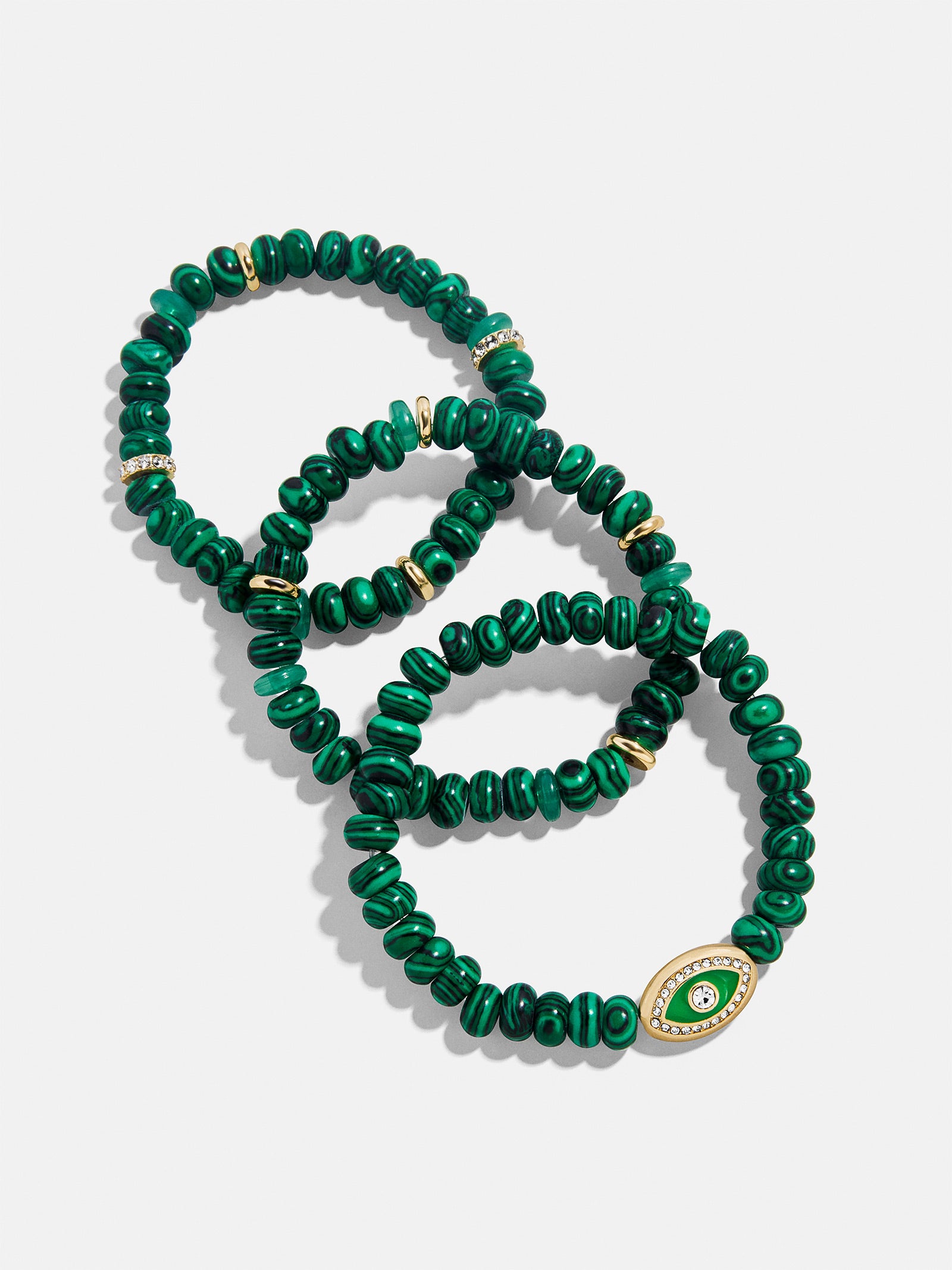 Energy Aligned Evil Eye Bracelet Set - Malachite-Blues Comming