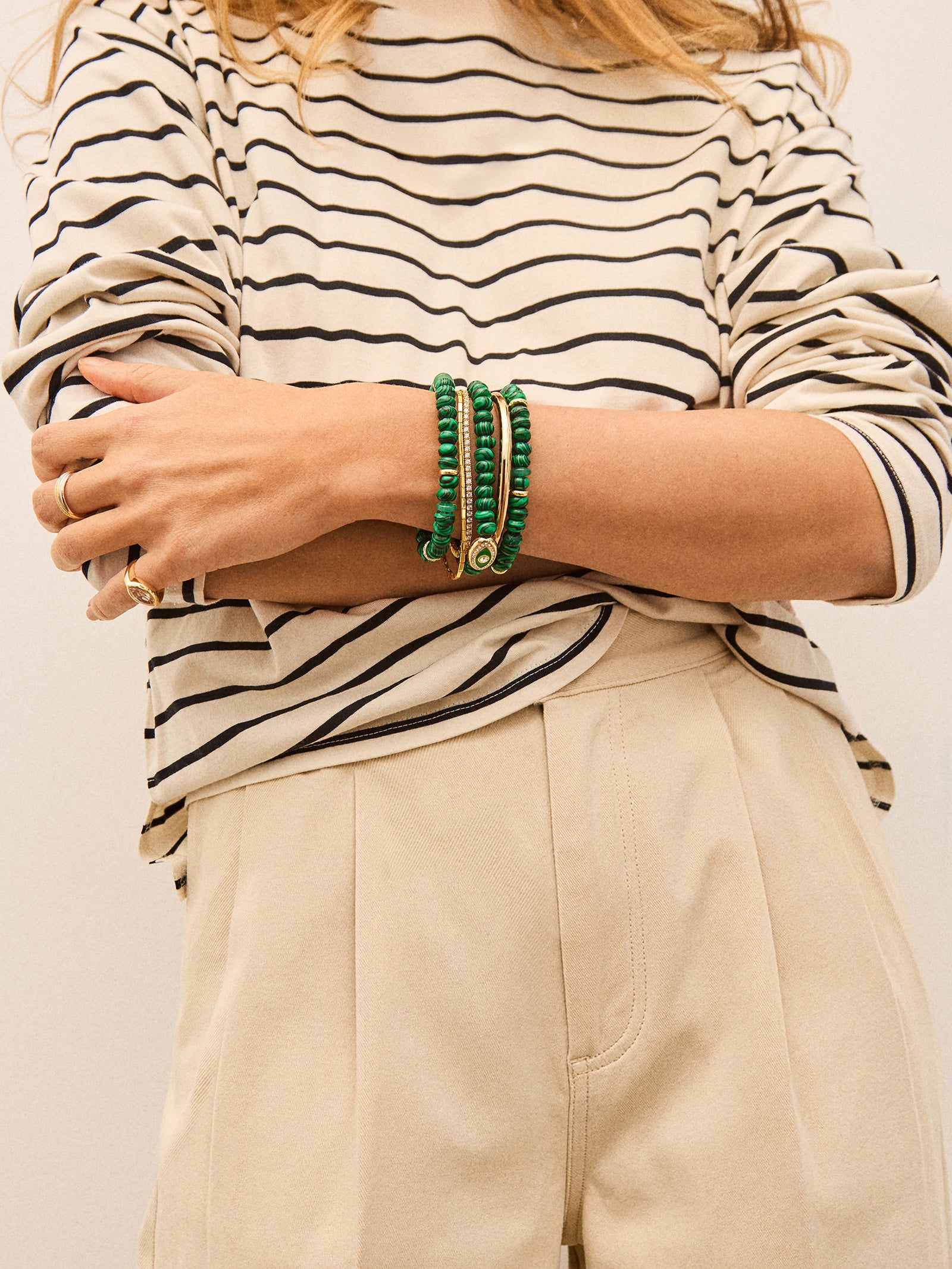 Energy Aligned Evil Eye Bracelet Set - Malachite-Blues Comming