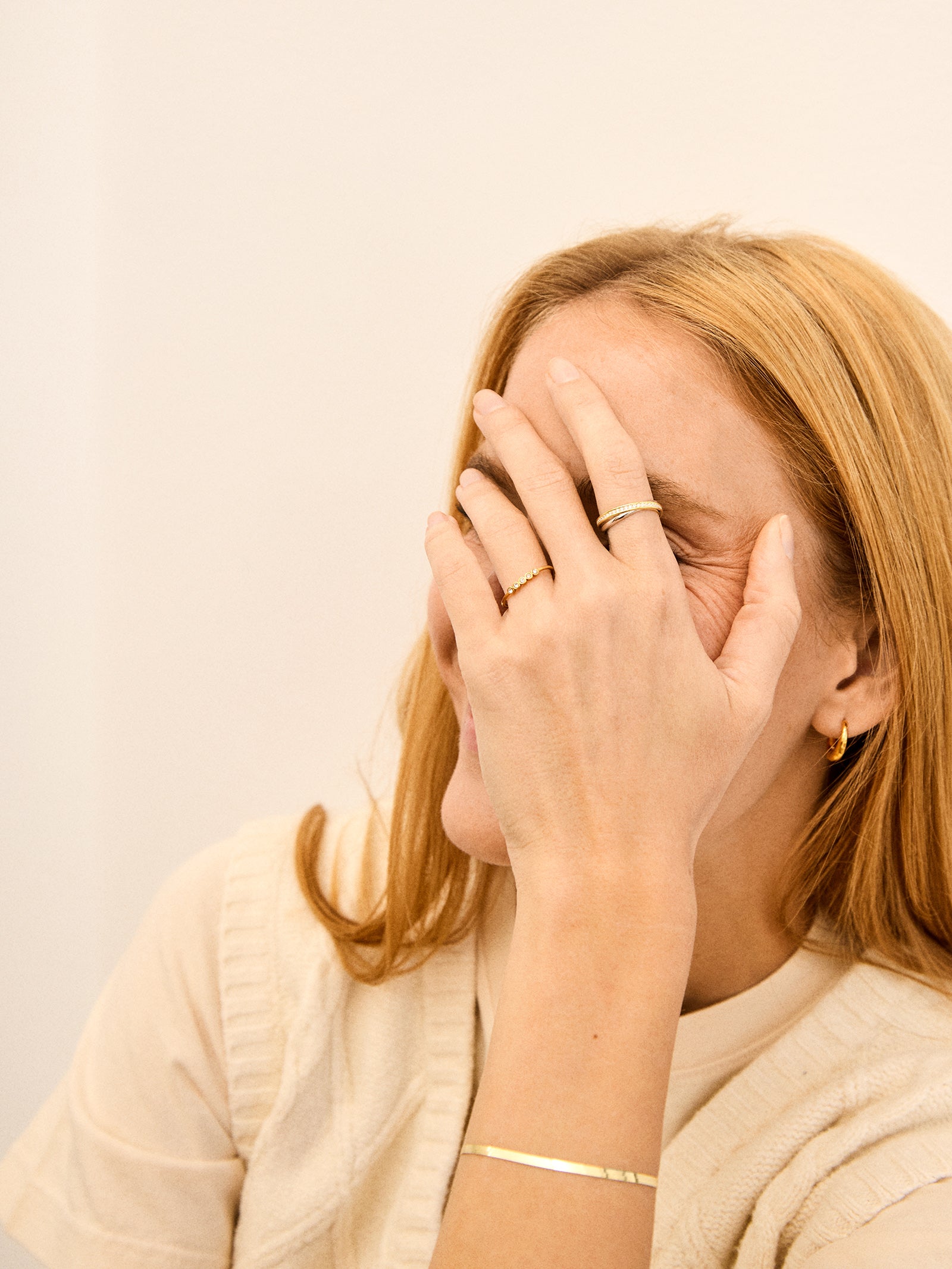 Melanie 14K Gold Ring - Gold/Silver-Blues Comming