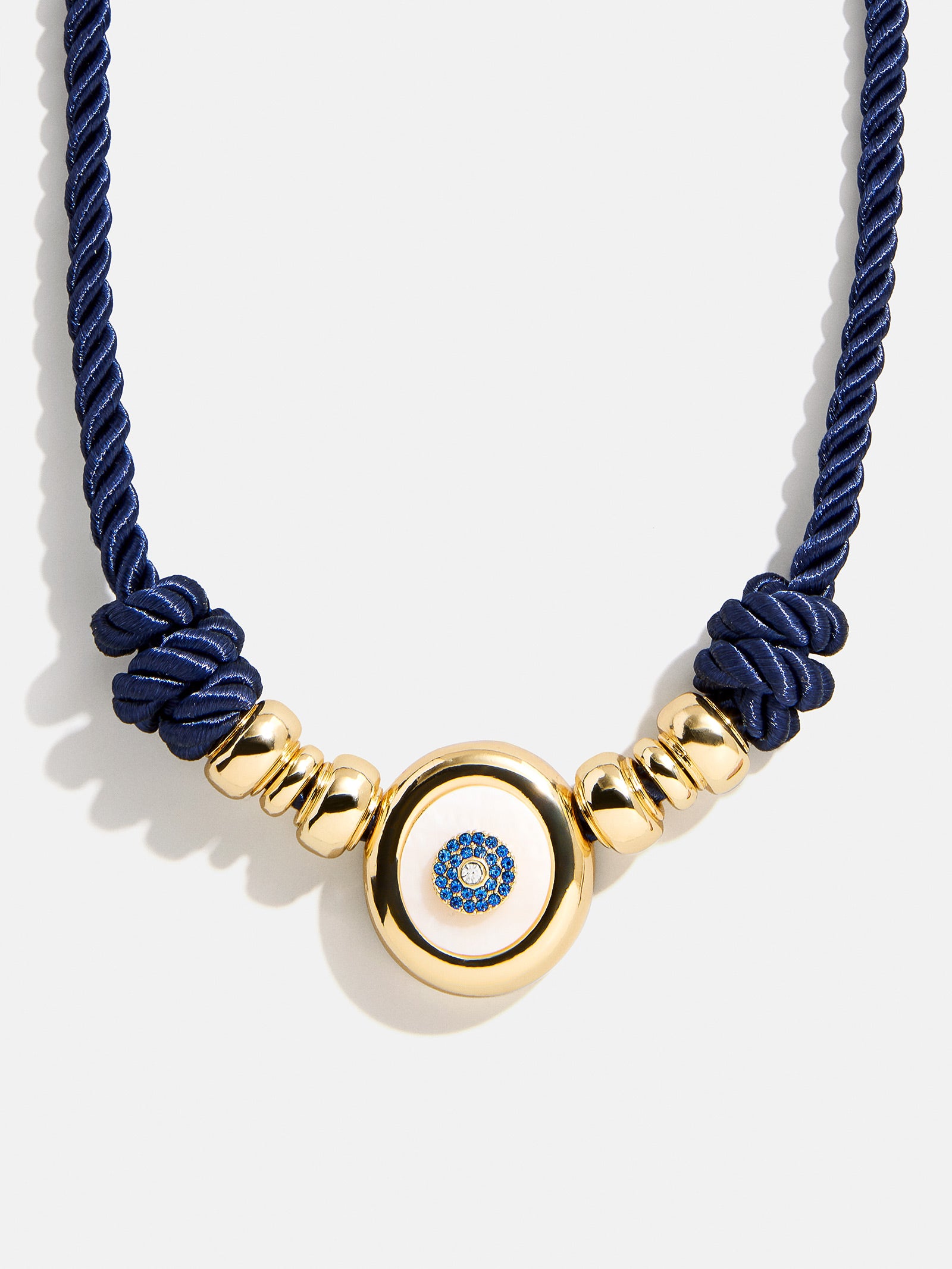 Eye Candy Evil Eye Cord Necklace - Gold/Blue-Blues Comming